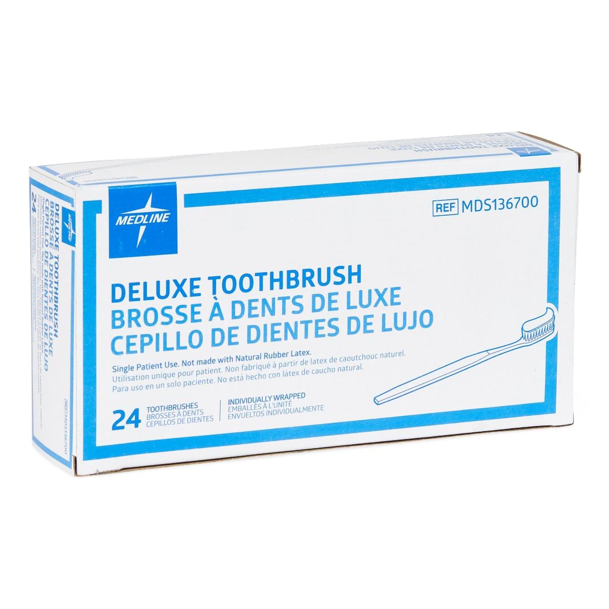 Toothbrush Medline White Adult Soft - image 2
