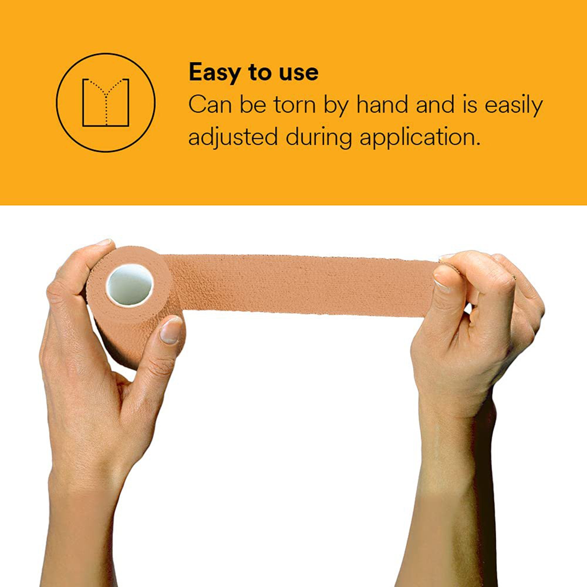 Cohesive Bandage 3M™ Coban™ NL 2 X 60 Inch Self-Adherent Closure Tan NonSterile Standard Compression - image 3