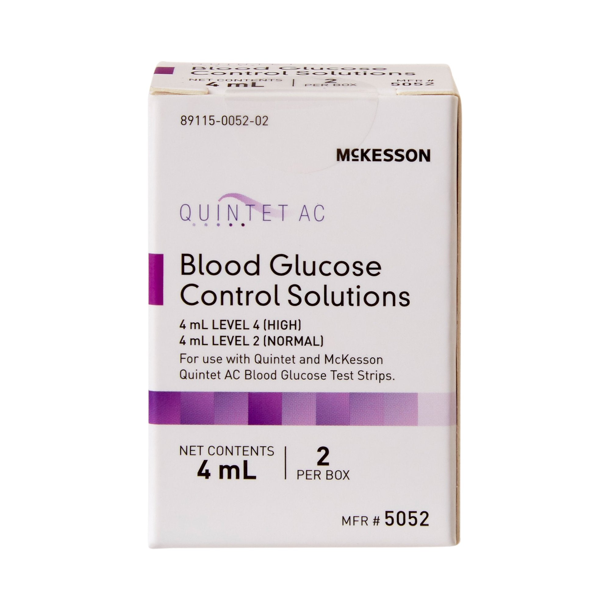 Blood Glucose Control Solution McKesson Quintet AC® 2 X 4 mL Level 2 & 4 - image 2
