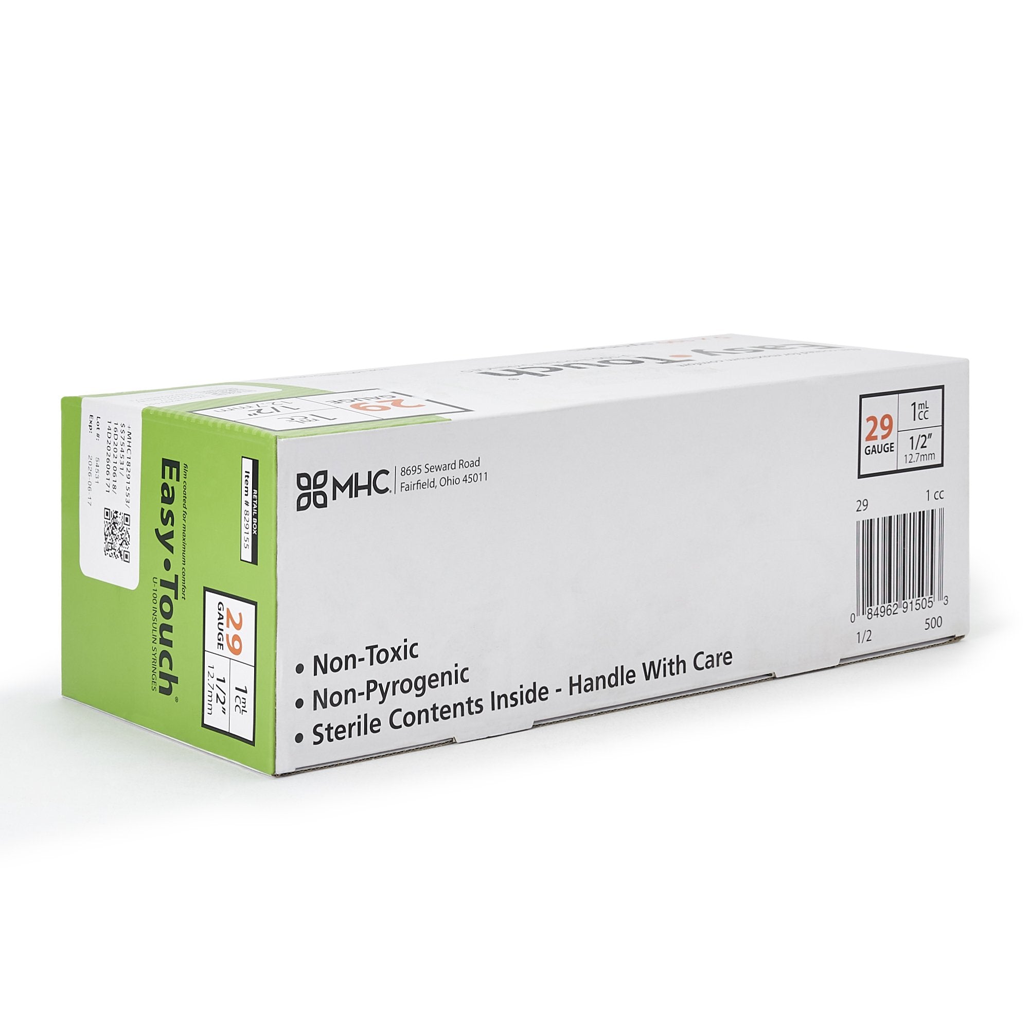 Standard Insulin Syringe with Needle EasyTouch™ 1 mL 1/2 Inch 29 Gauge NonSafety Thin Wall - image 5
