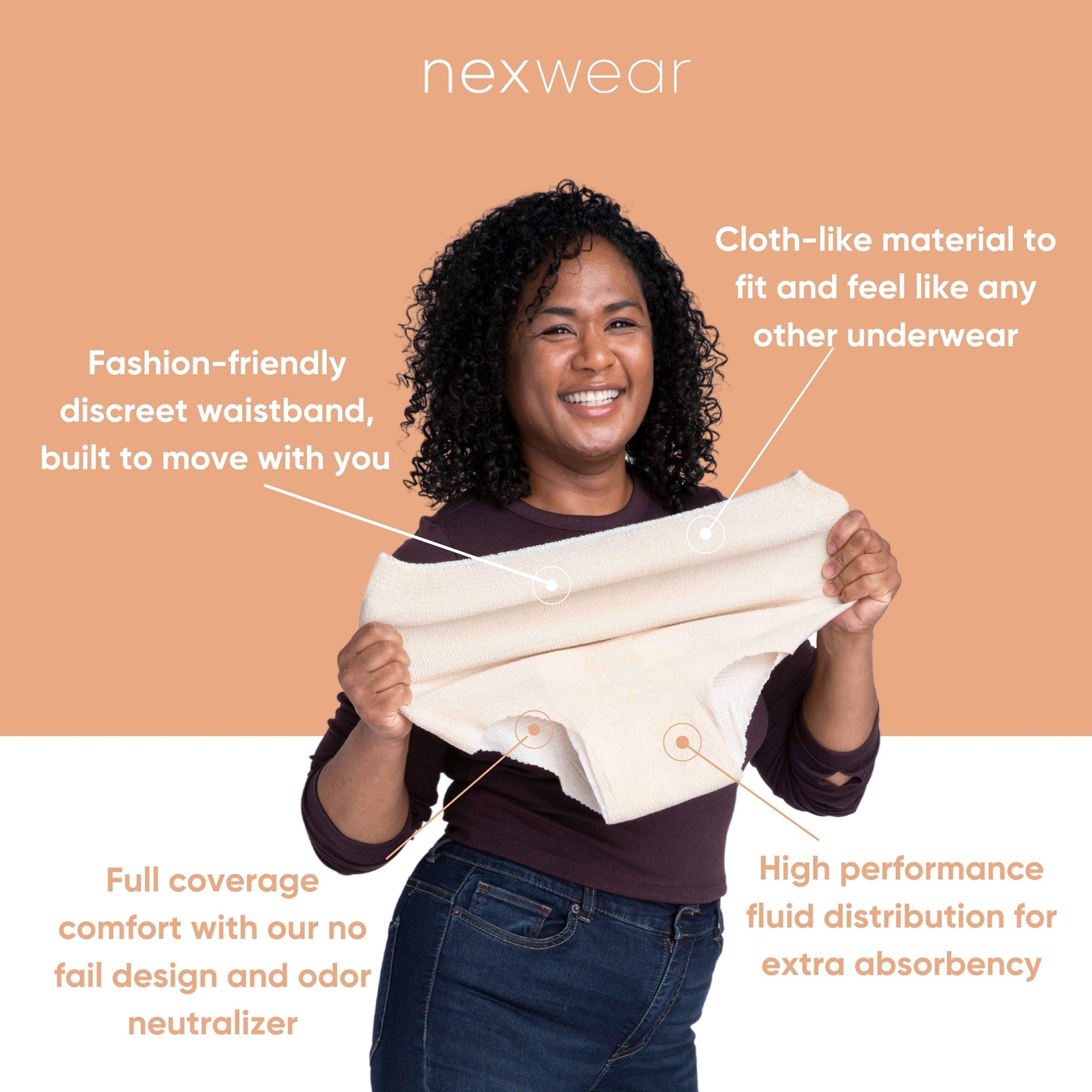 Absorbent Underwear Nexwear Pull On Adult Large Female Disposable Moderate Absorbency - image 8