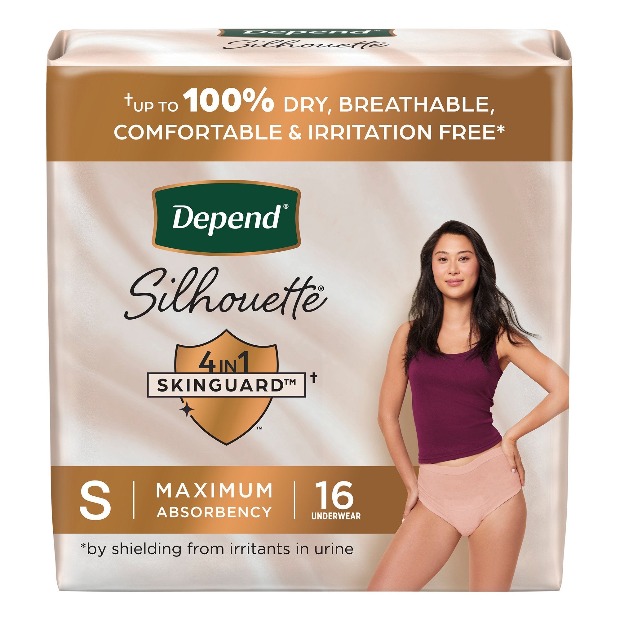 Absorbent Underwear Depend® Silhouette® Waistband Style Adult Small Female Disposable Heavy Absorbency