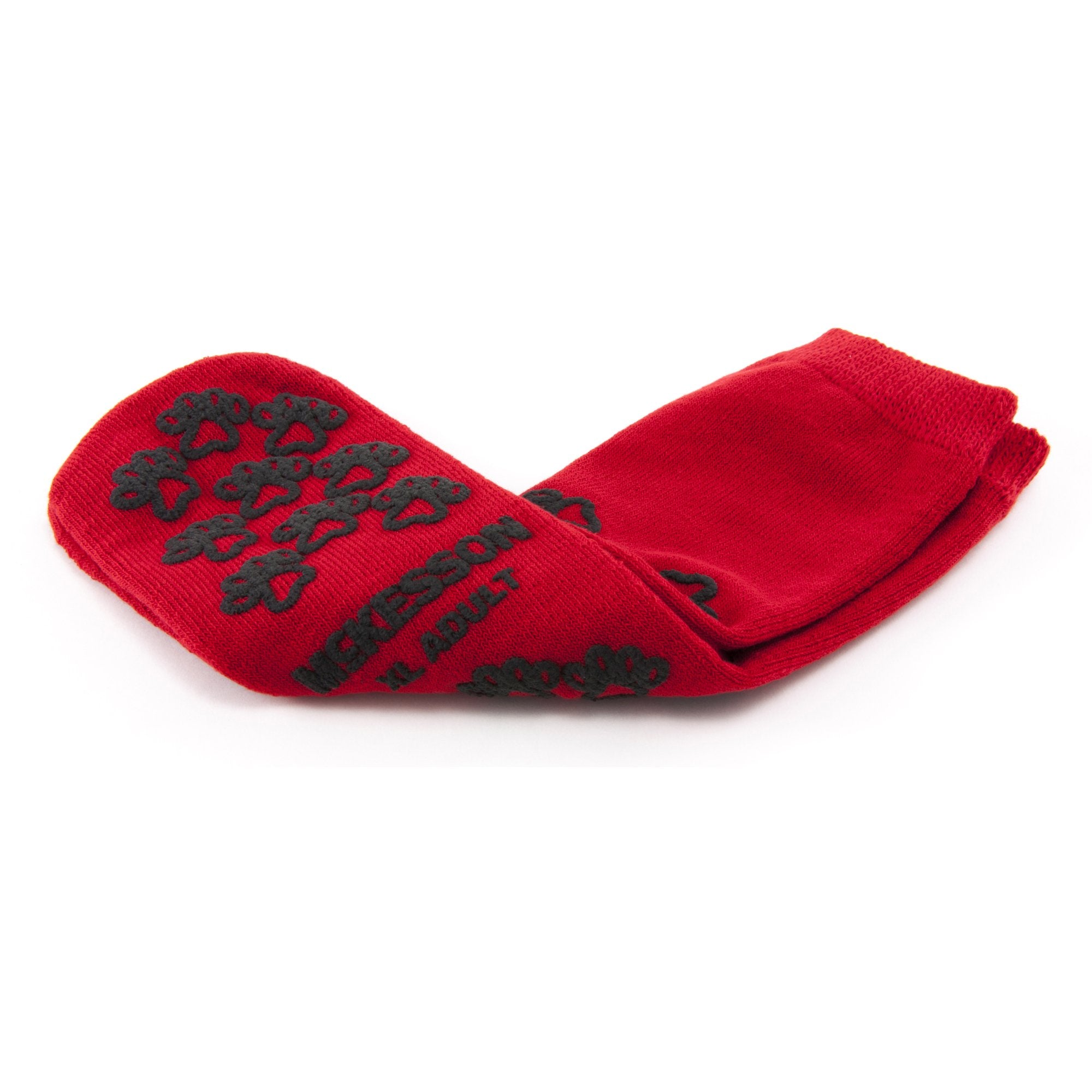 Slipper Socks McKesson Terries™ Unisex Adult X-Large Double Tread Single Patient Use Red - image 6