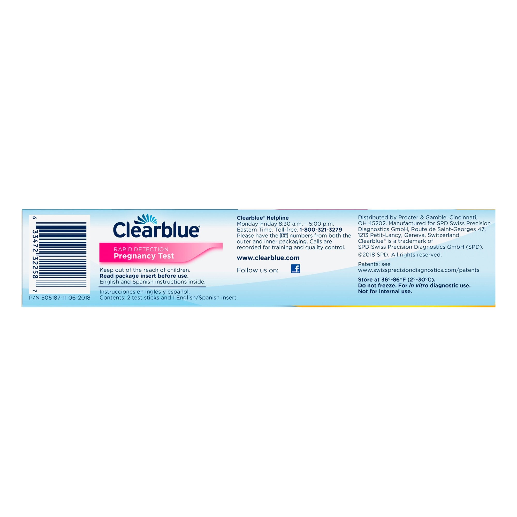 Reproductive Health Test Kit Clearblue® hCG Pregnancy Test 2 Tests CLIA Waived - image 5