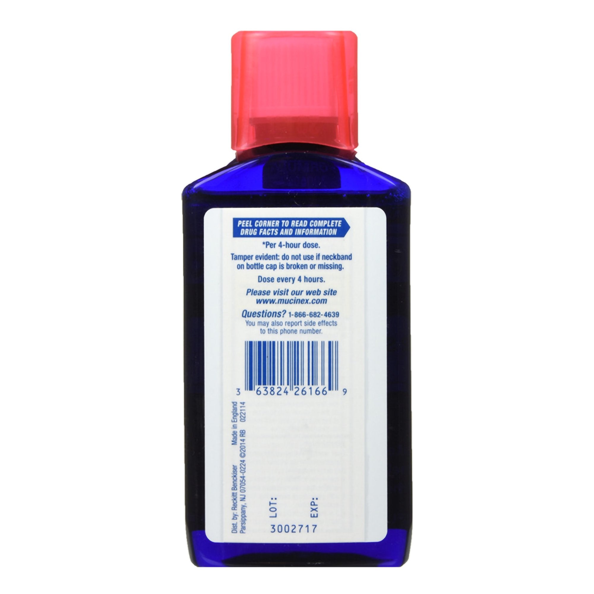Cold and Sinus Relief Mucinex® Severe Sinus 650 mg - 400 mg - 10 mg / 20 mL Strength Liquid 6 oz. - image 3