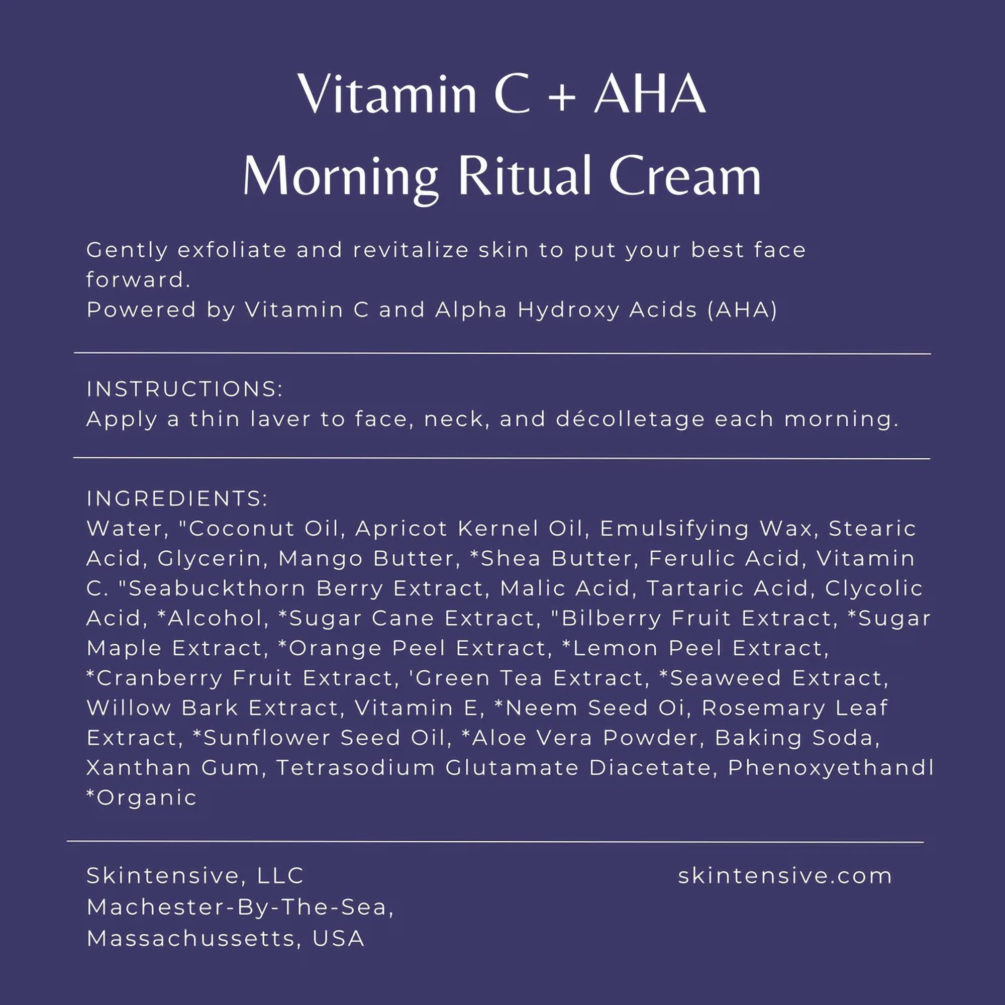 Facial Moisturizer Skintensive® Vitamin C + AHA Morning Ritual Cream 1.6 oz. Jar Unscented Cream - image 8