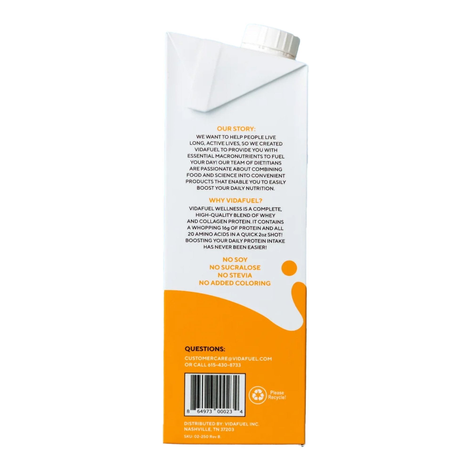 Oral Supplement Vida Fuel Wellness Protein Citrus Burst Flavor Liquid 32 oz. Reclosable Carton - image 9