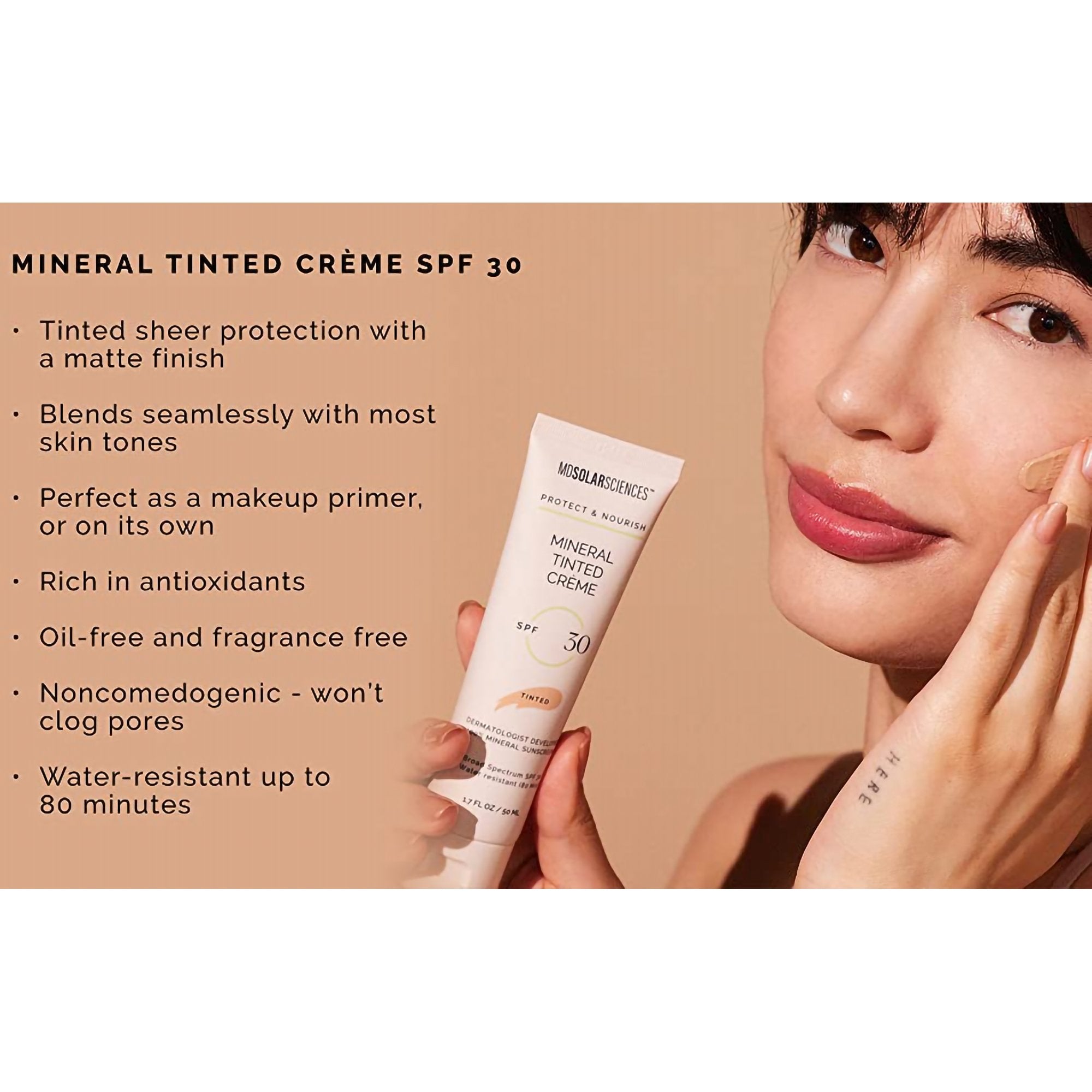 Sunscreen MDSolarSciences® Mineral Tinted Crème SPF 30 Cream 1.7 oz. Tube - image 9