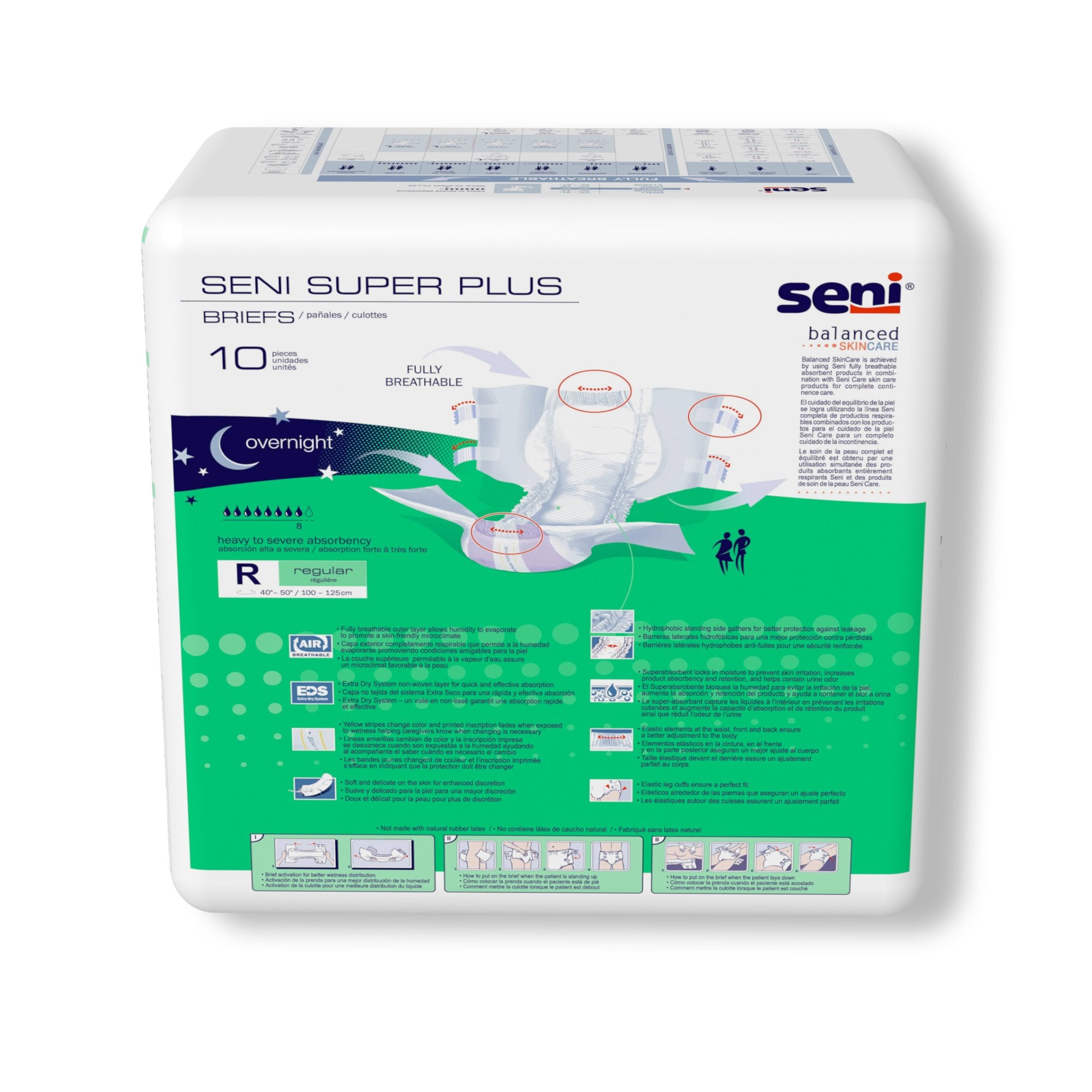Incontinence Brief Seni® Super Plus Adult Regular Unisex Disposable Heavy Absorbency - image 9