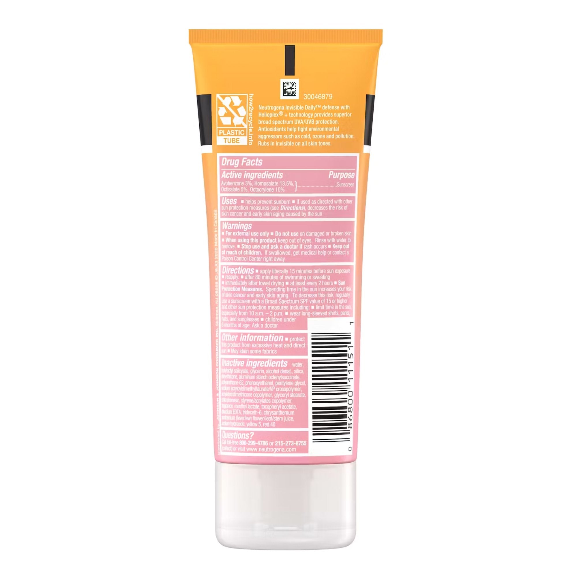 Sunscreen Neutrogena® Invisible Daily Defense SPF 60 Lotion 3 oz. Tube - image 2