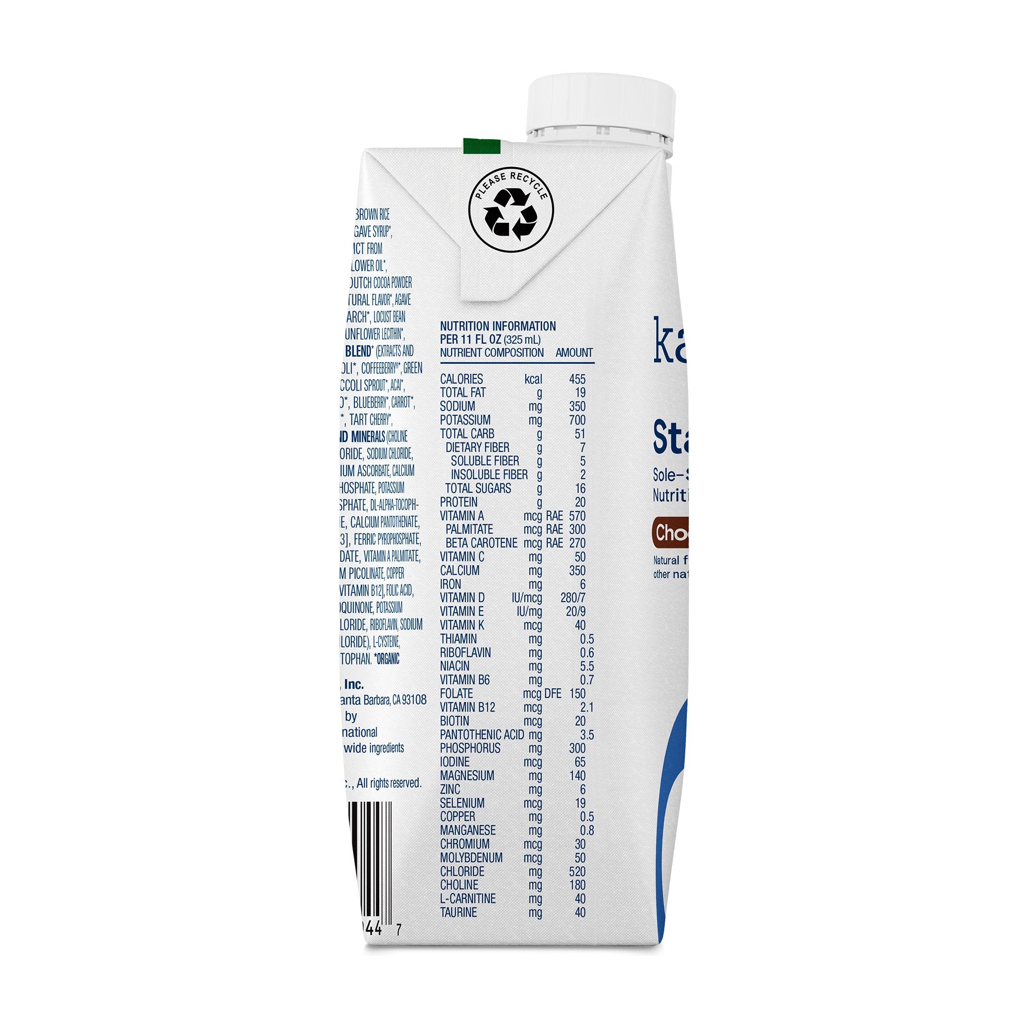 Oral Supplement Kate Farms Standard 1.4 Chocolate Flavor Liquid 11 oz. Carton - image 3