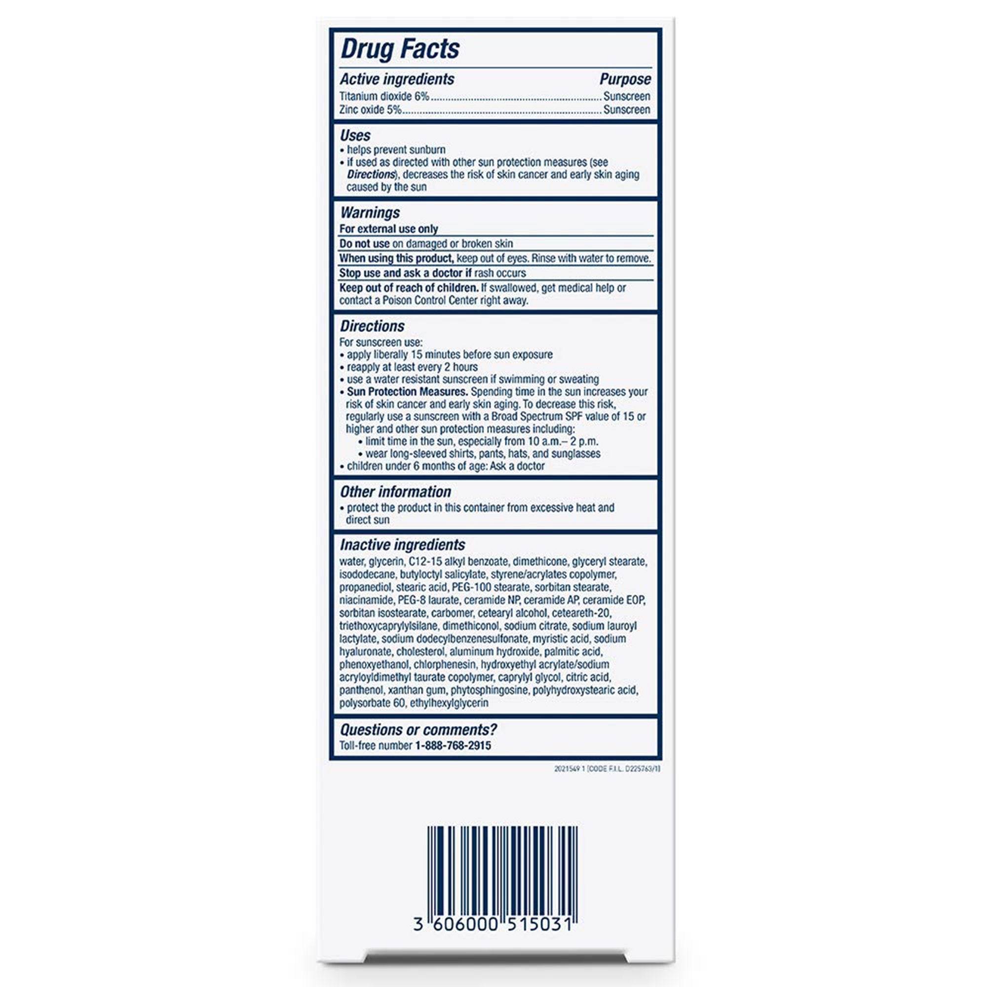 Sunscreen CeraVe® Hydrating Mineral Sunscreen Face SPF 30 Lotion 2.5 oz. Tube - image 2