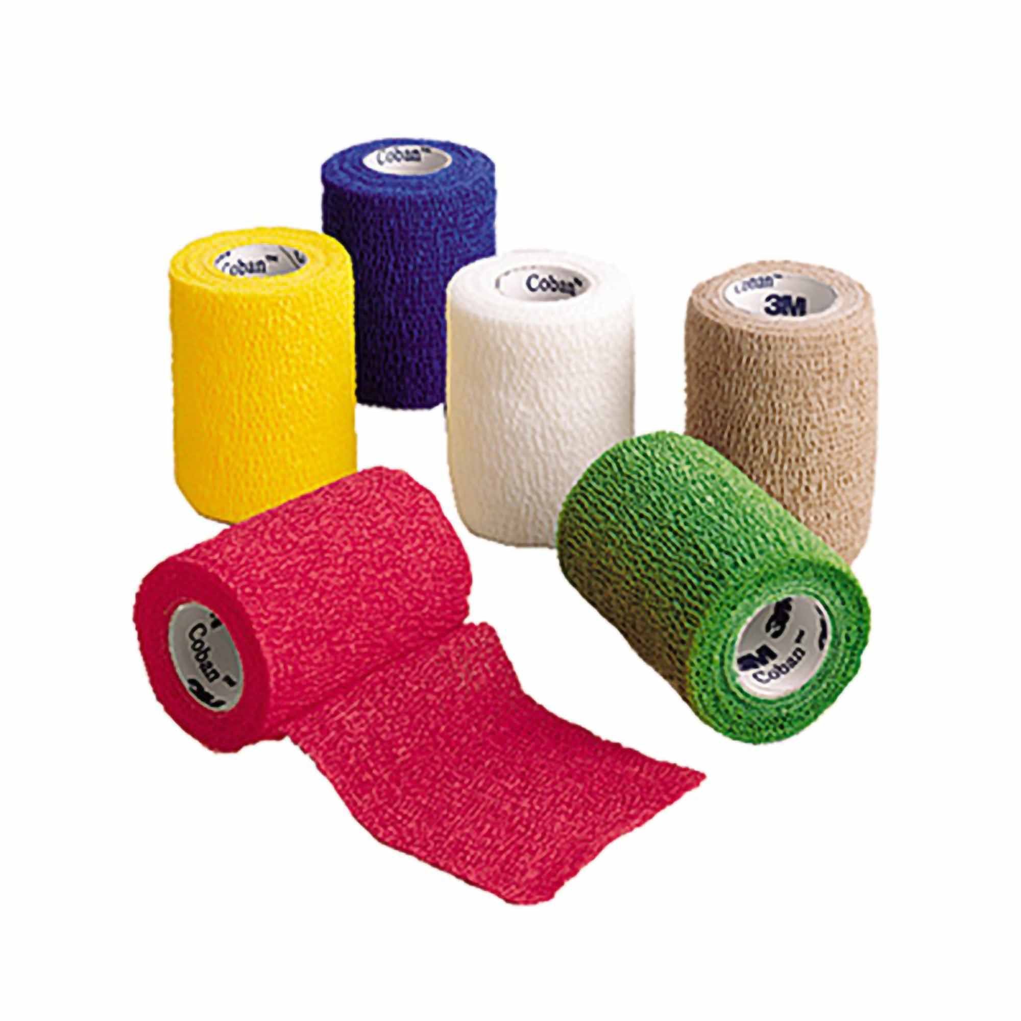 Cohesive Bandage 3M™ Coban™ 4 Inch X 5 Yard Self-Adherent Closure Blue NonSterile Standard Compression - image 3