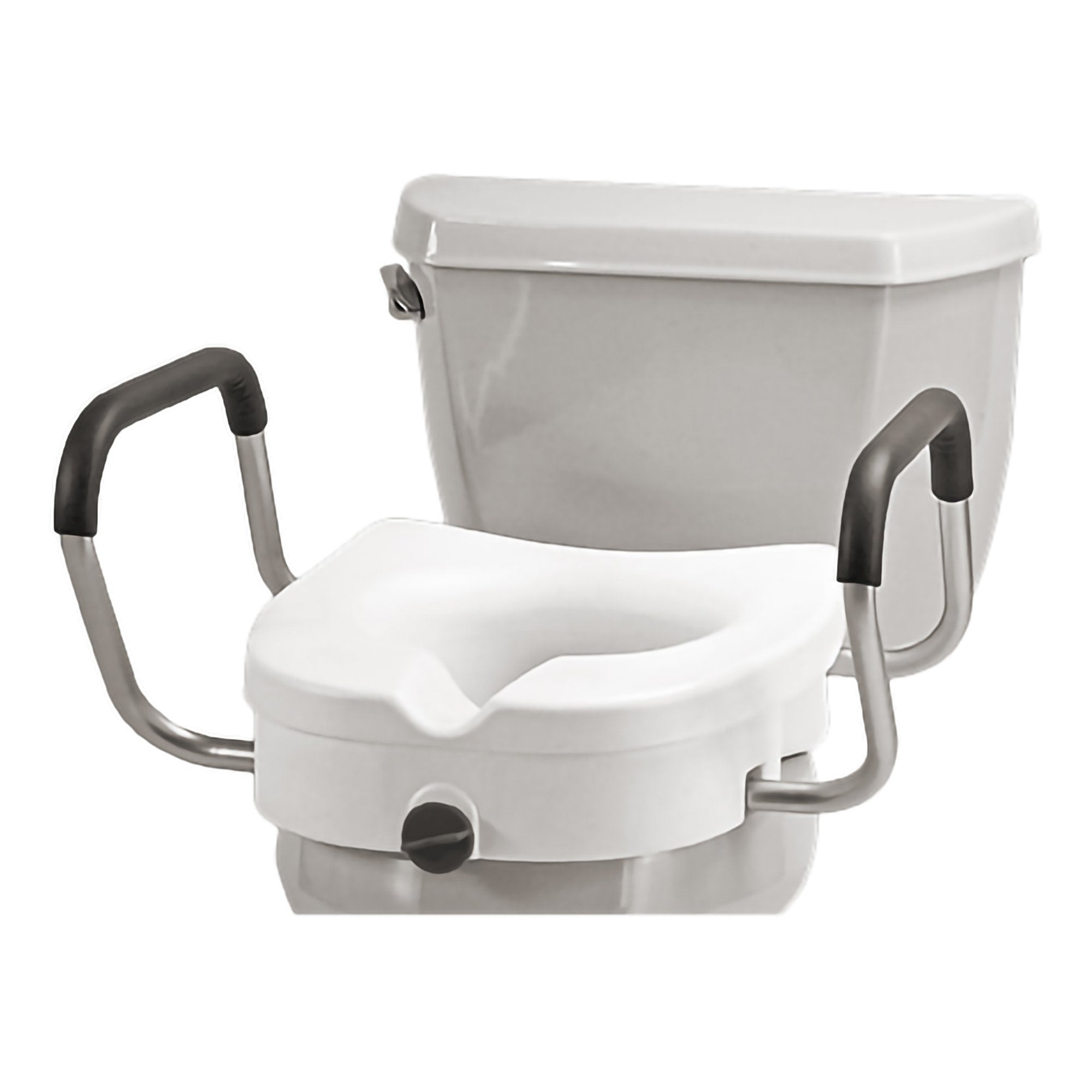 Raised Toilet Seat with Arms Nova 5 Inch Height Standard / Elongated 300 lbs. Weight Capacity - image 2