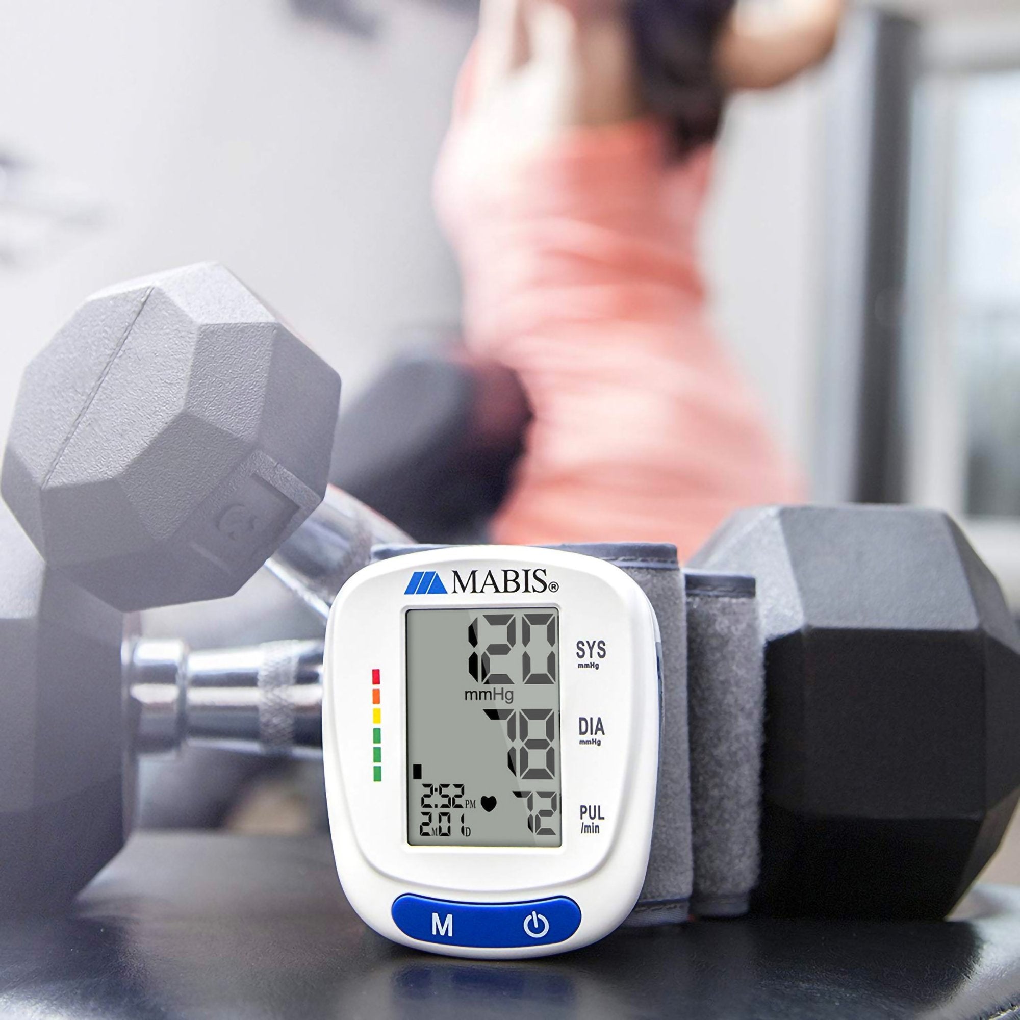 Digital Blood Pressure Monitor MABIS® Adult Cuff Cloth Fabric Cuff 5.3 to 8.5 inches Mobile - image 4
