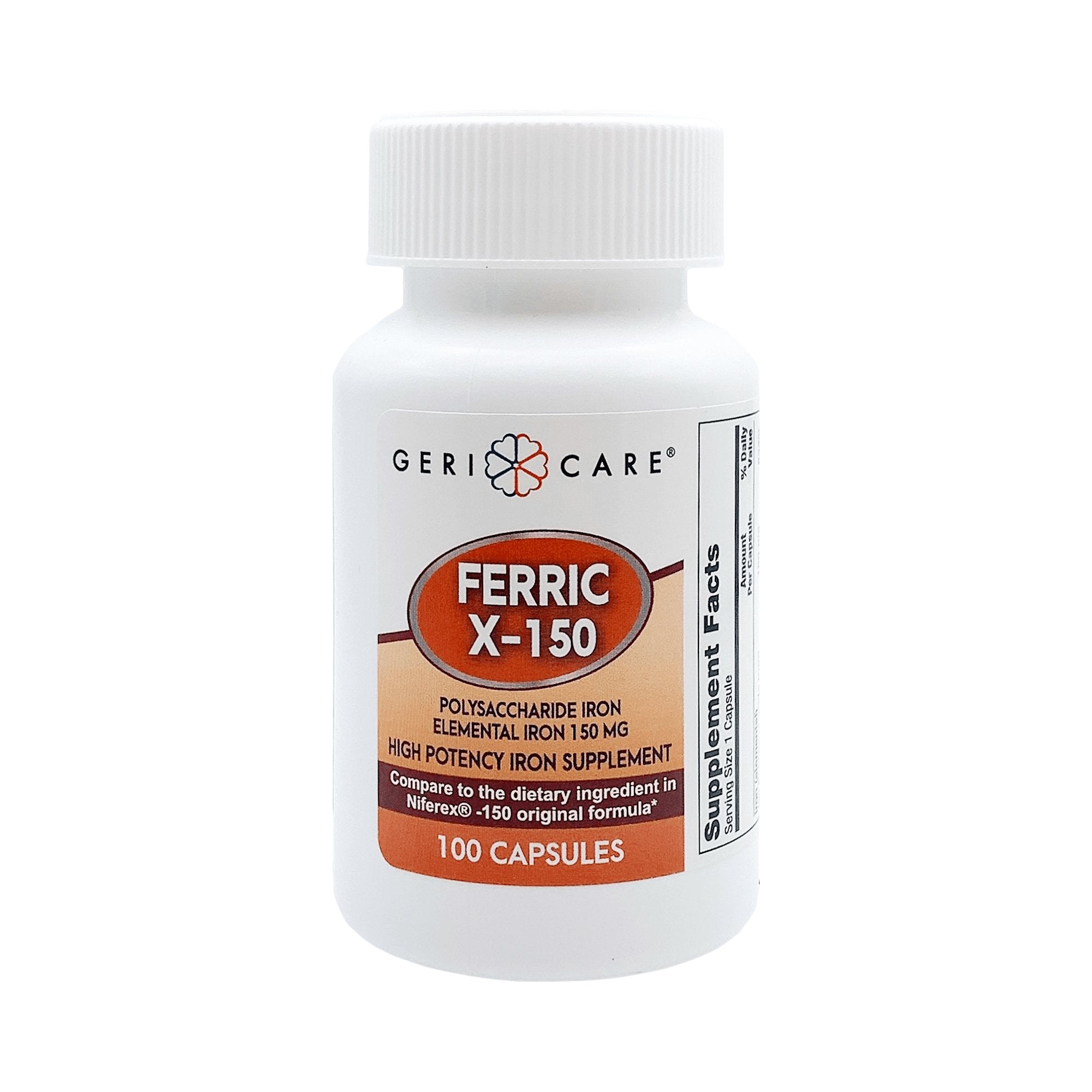 Mineral Supplement Geri-Care® Iron 150 mg Strength Capsule 100 per Bottle - image 8