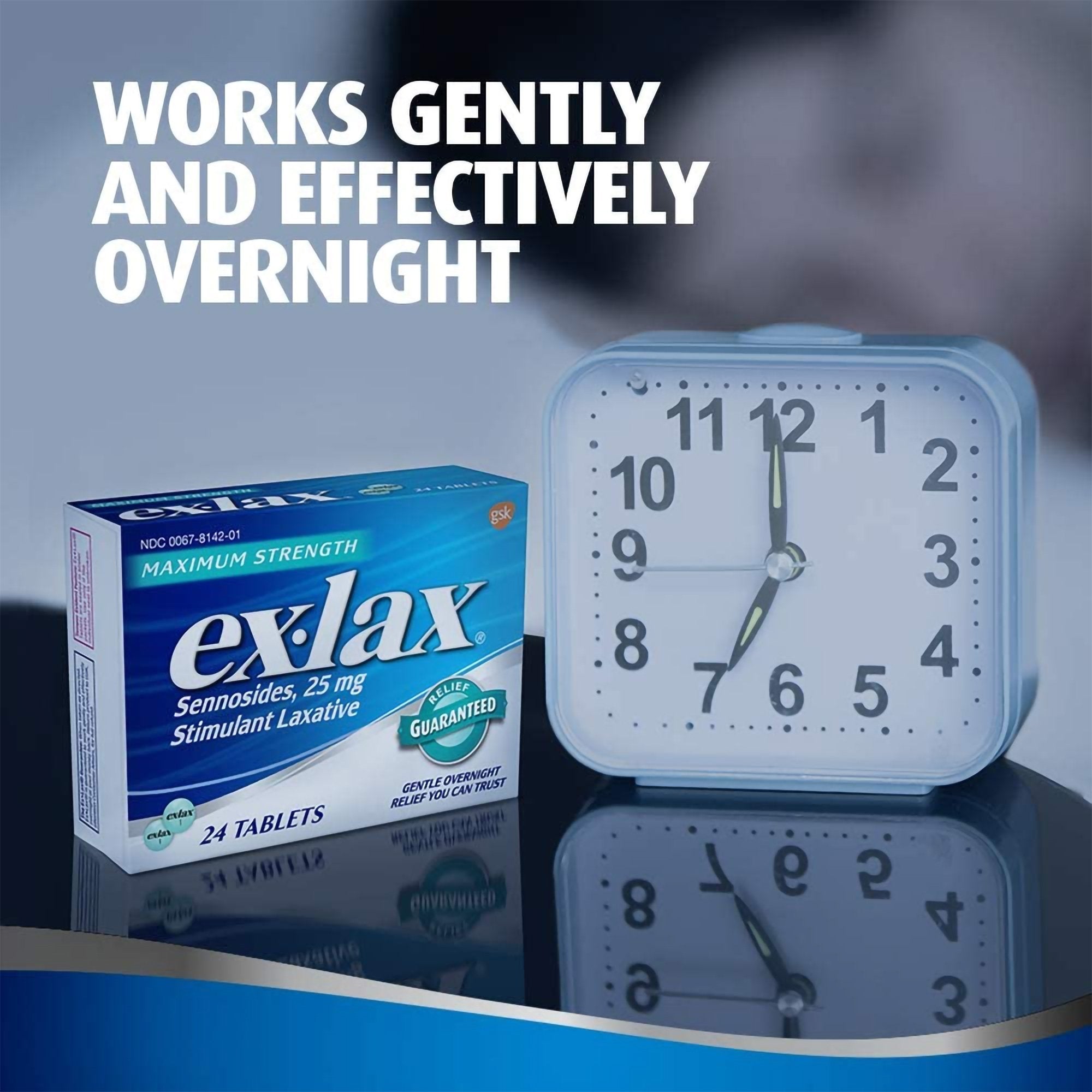 Laxative Ex-lax® Tablet 24 per Box 25 mg Strength Sennosides - image 3