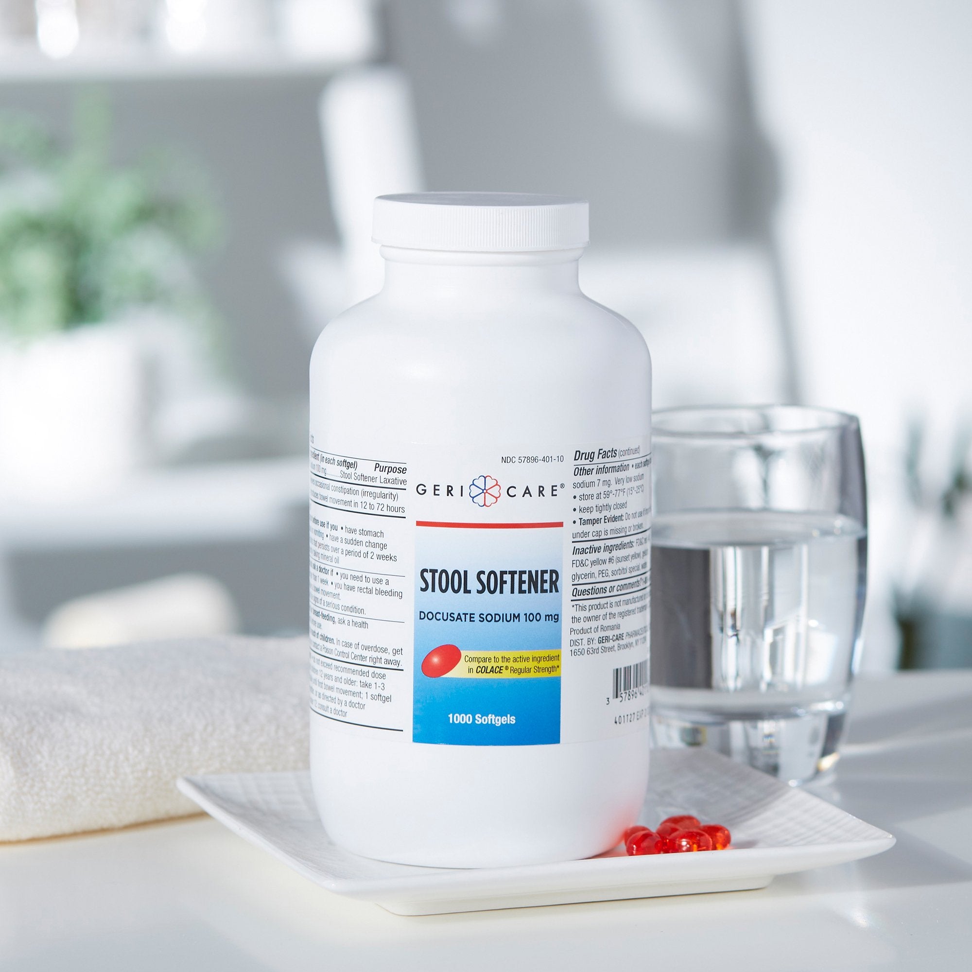 Stool Softener Geri-Care® Softgel 1,000 per Bottle 100 mg Strength Docusate Sodium - image 10