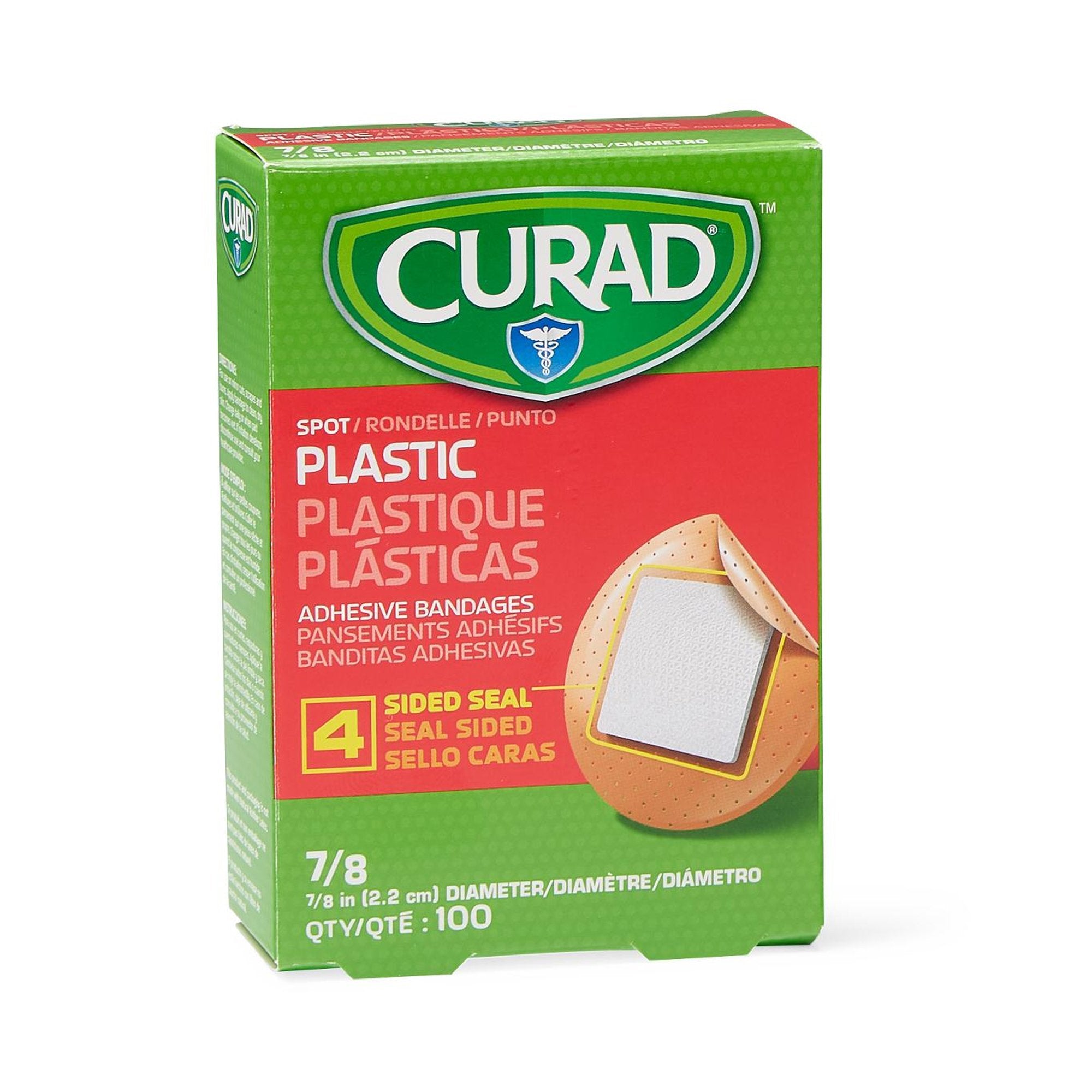 Adhesive Spot Bandage Curad® Plastic Tan 7/8 Inch Diameter Sterile - image 6