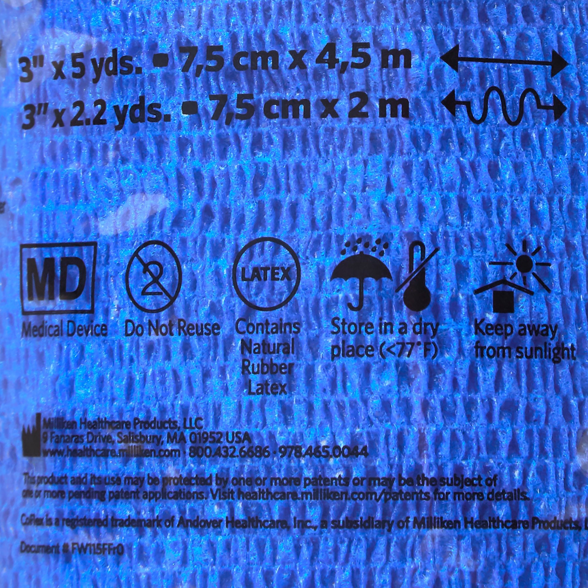 Cohesive Bandage CoFlex® 3 Inch X 5 Yard Self-Adherent Closure Teal / Blue / White / Purple / Red / Green NonSterile 14 lbs. Tensile Strength - image 5