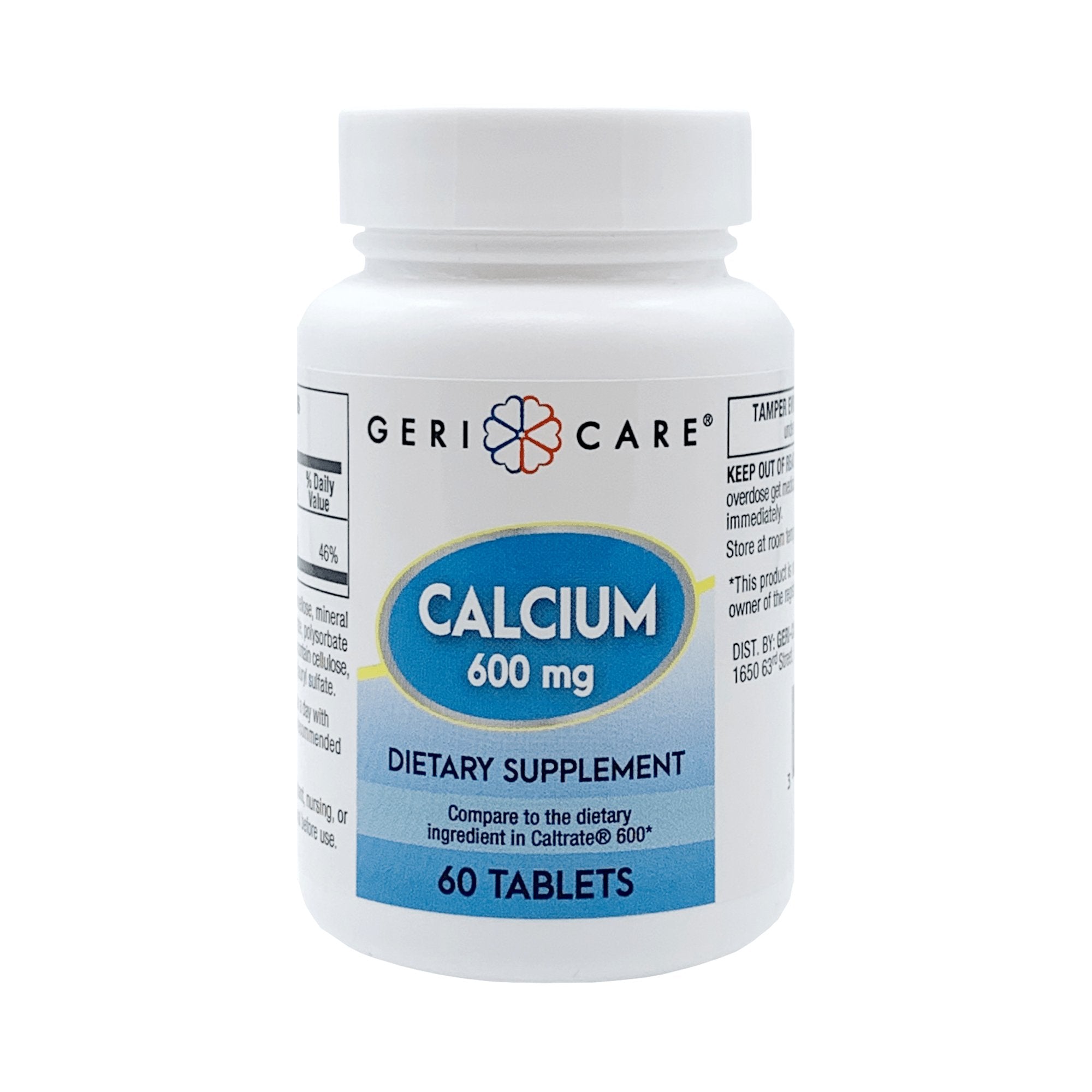 Joint Health Supplement Geri-Care® Calcium 600 mg Strength Caplet 60 per Bottle - image 6