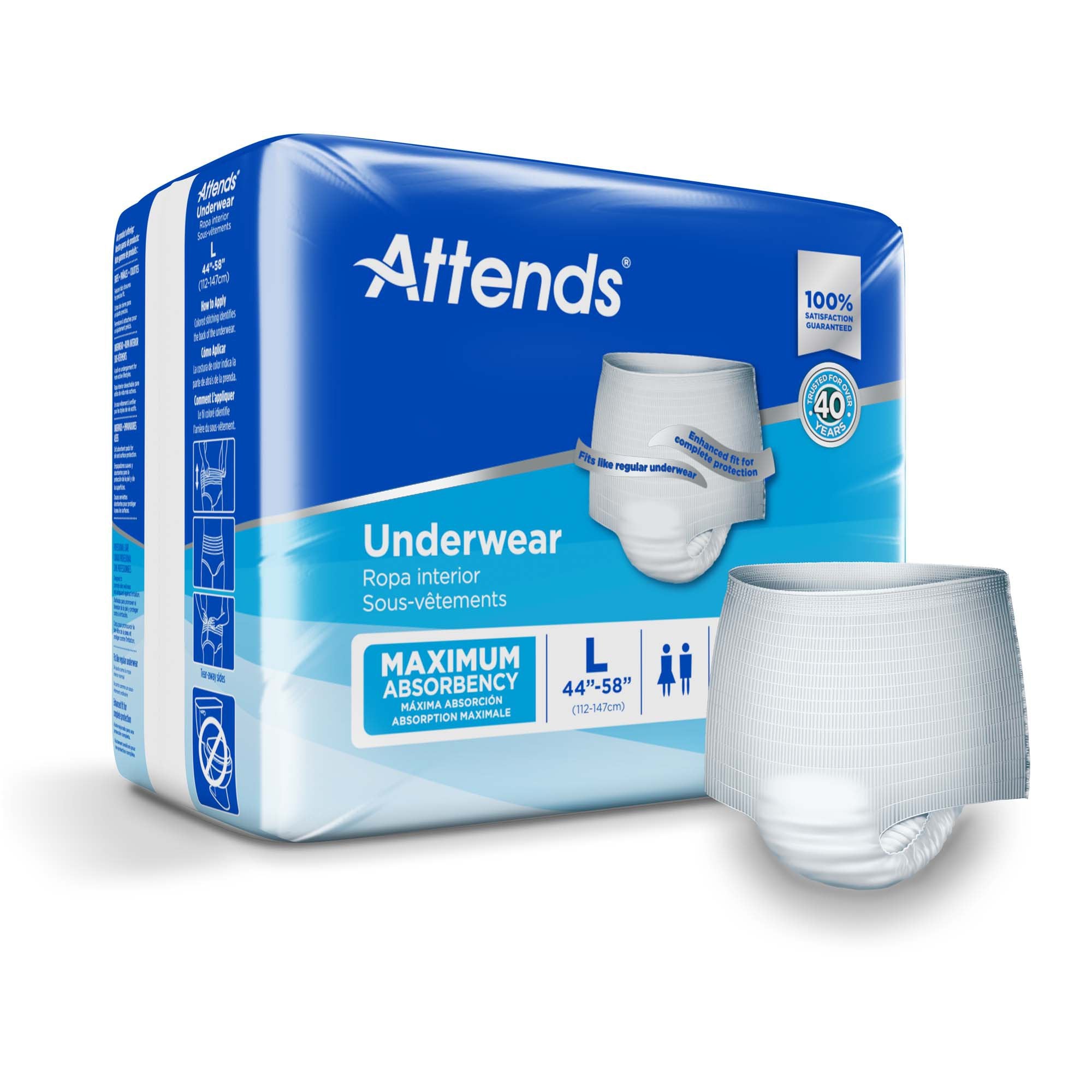 Attends® Extra Absorbency Underwear, Large