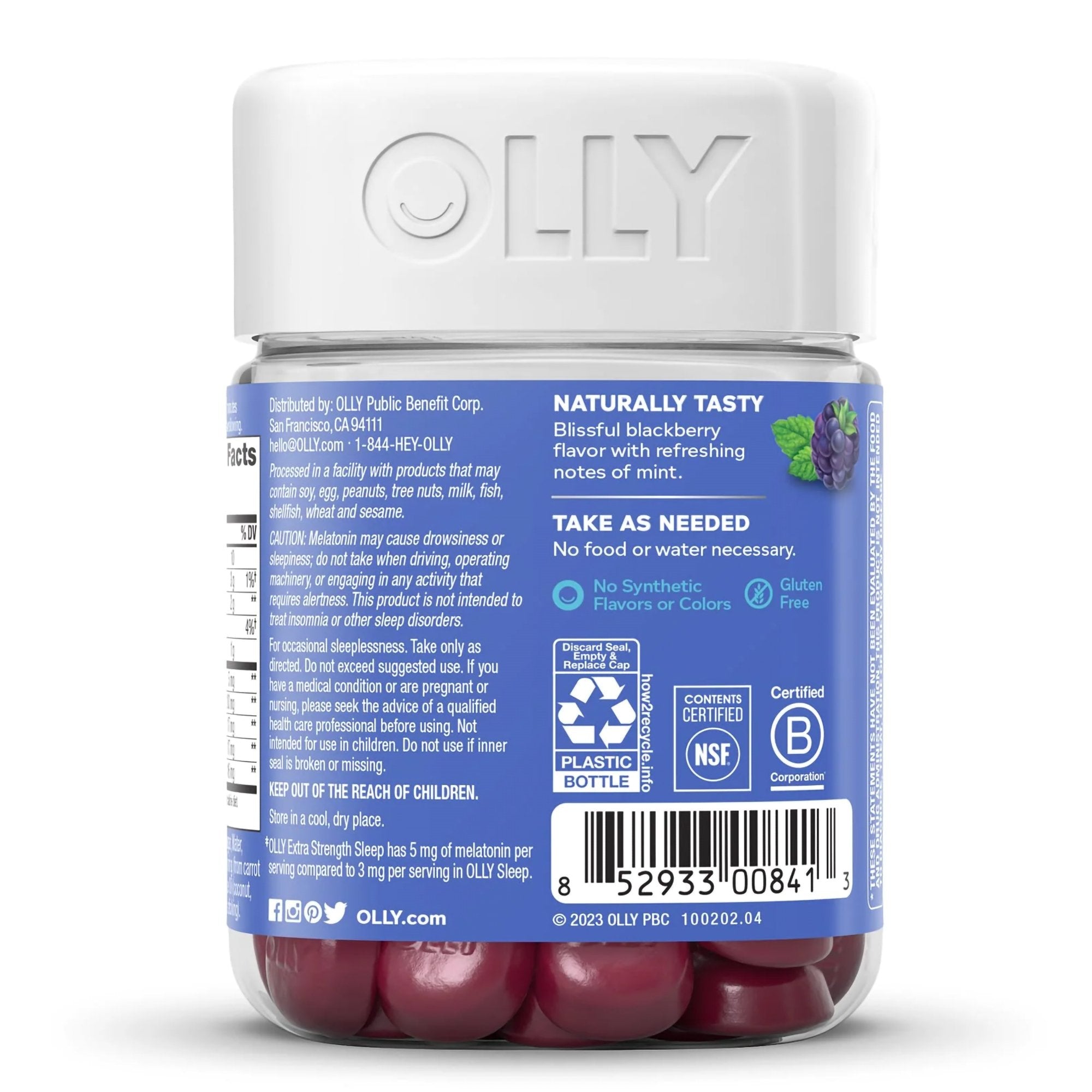 Sleep Aid OLLY® Extra Strength Sleep 50 per Bottle Gummy 5 mg - 100 mg Strength - image 4