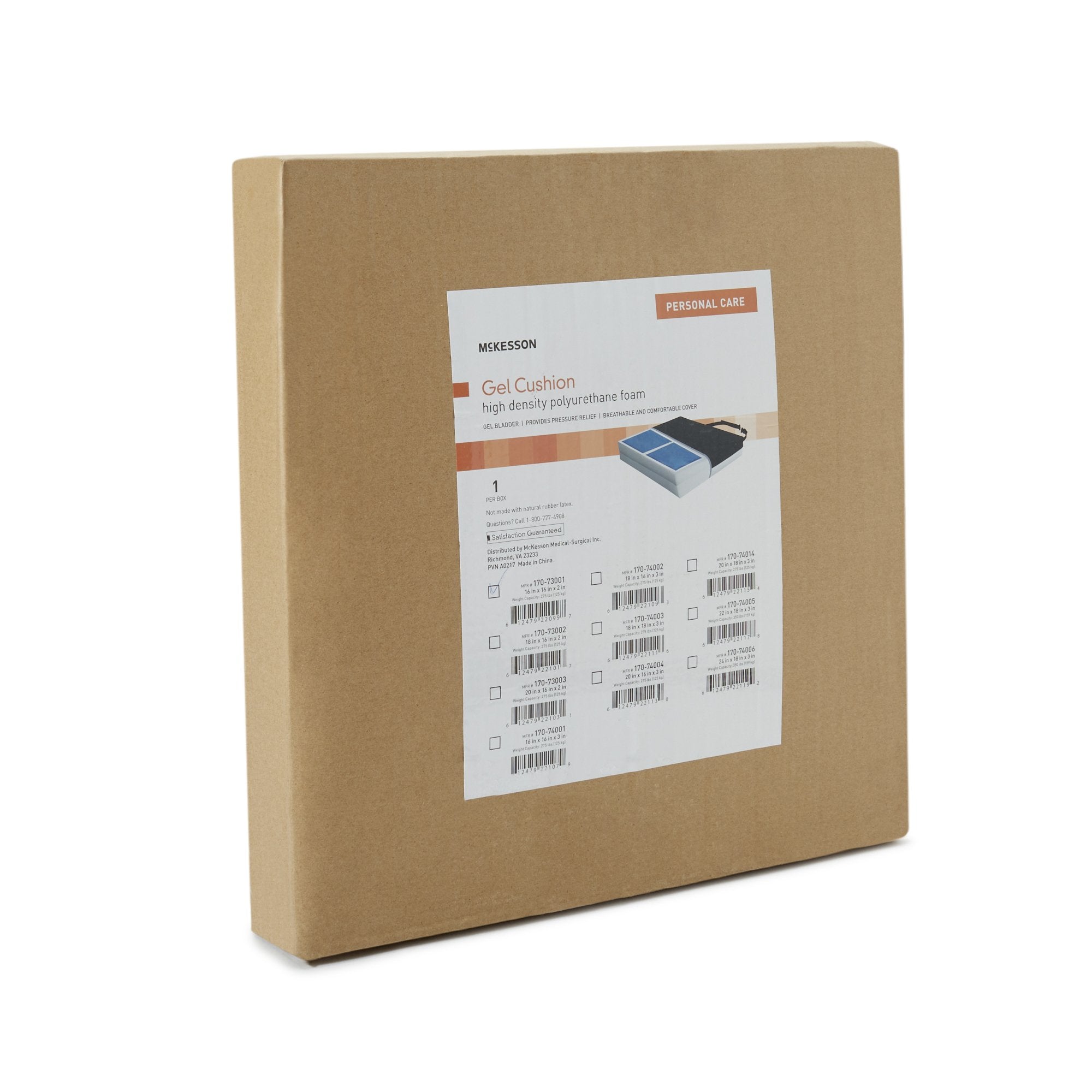 Seat Cushion McKesson 16 W X 16 L X 2 D Inch Foam / Gel - image 6