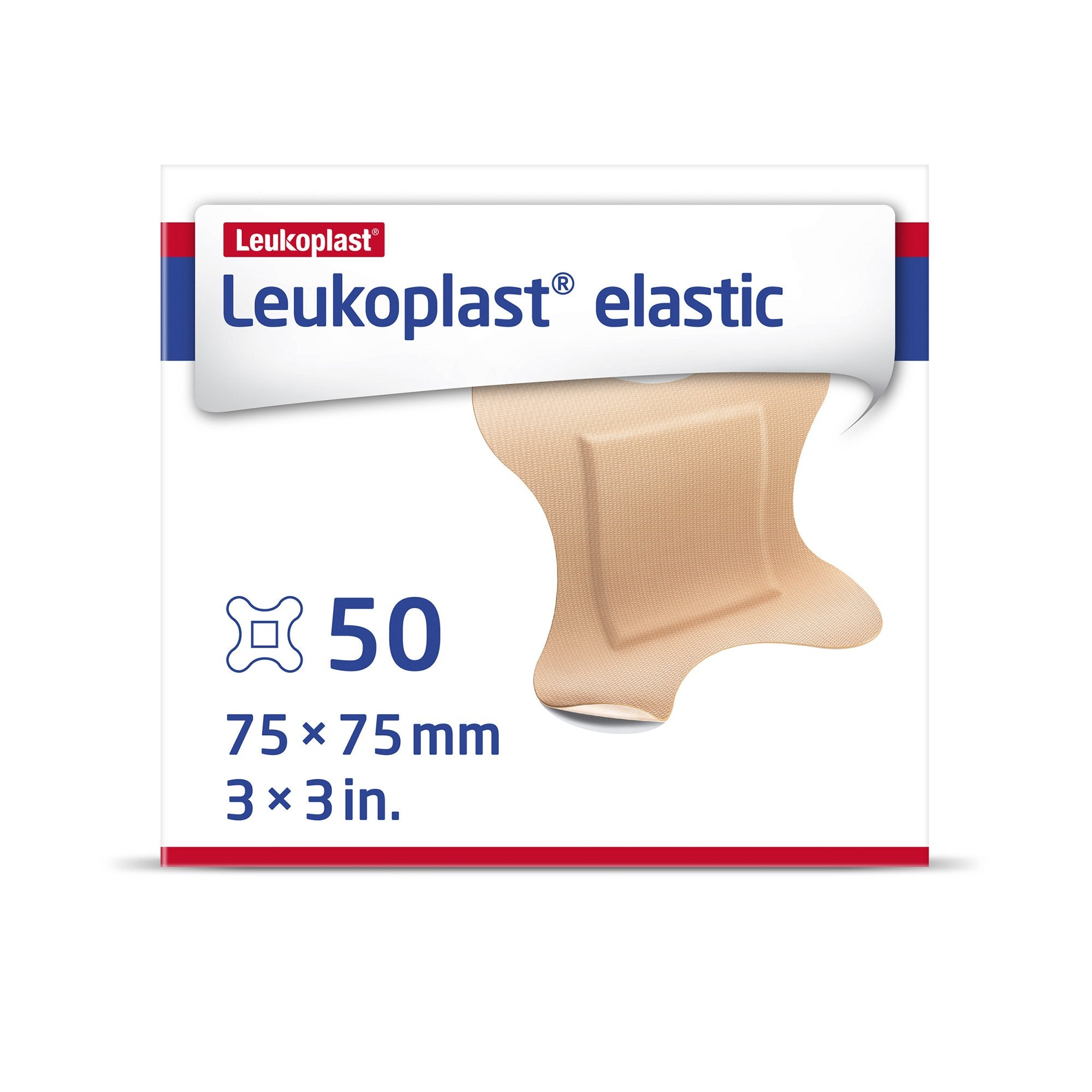 Leukoplast® Elastic Adhesive Strip, 3 x 3 Inch Four-Wing