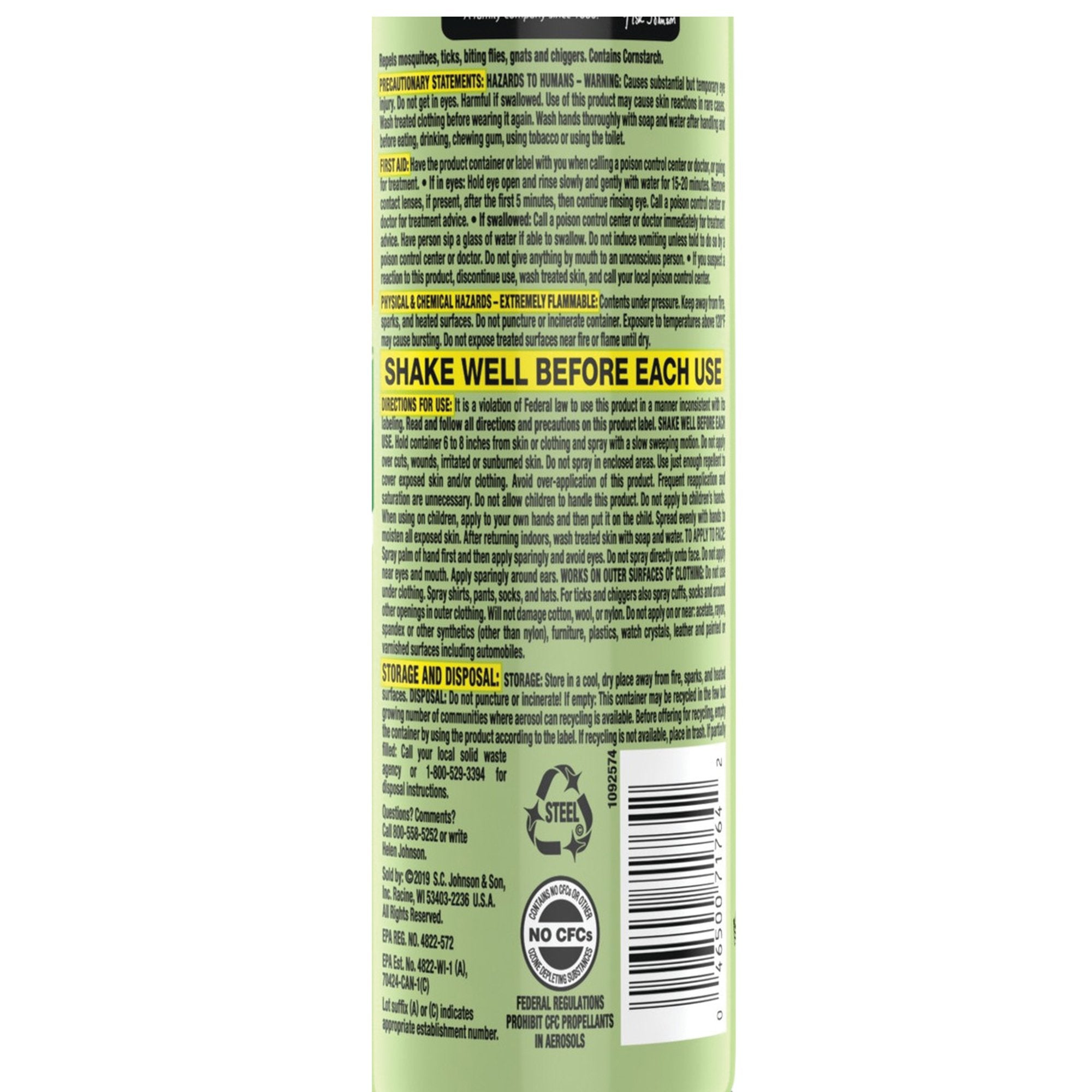 Insect Repellent DEET Off!® Deep Woods® Dry Topical Liquid 4 oz. Aerosol Can - image 4
