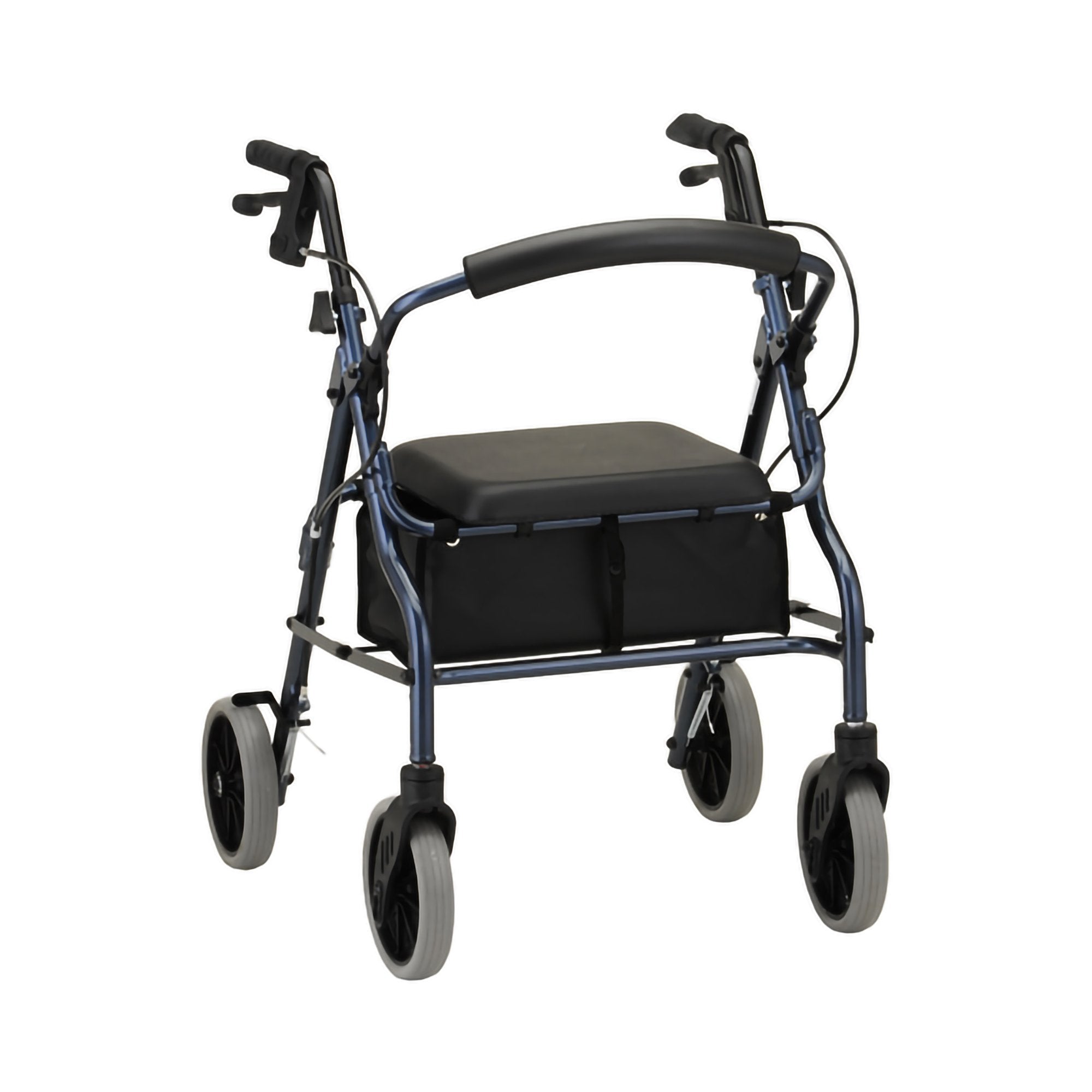 4 Wheel Rollator Zoom 20 Blue Adjustable Height / Folding Aluminum Frame