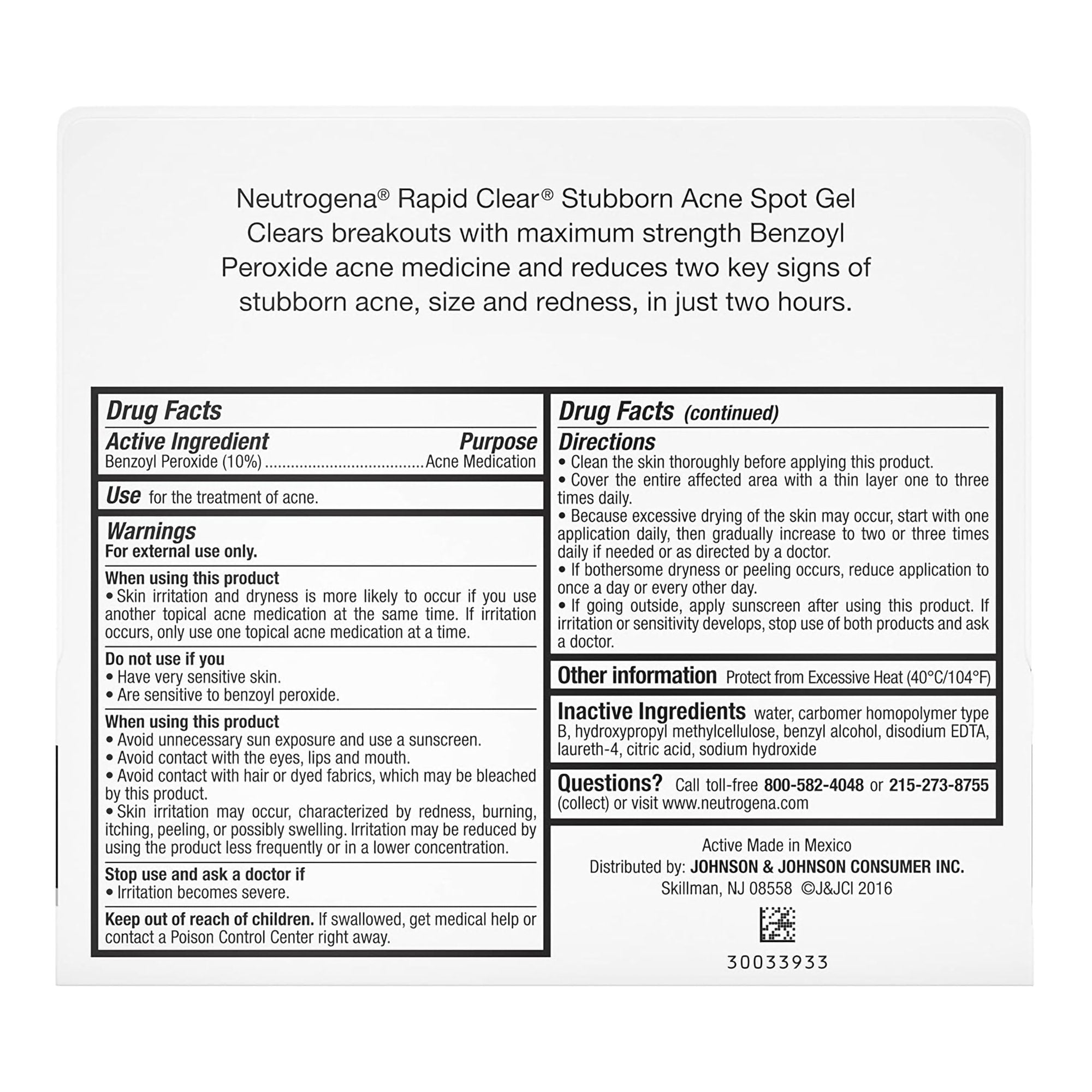 Acne Treatment Neutrogena® Rapid Clear 1 oz. Gel - image 3