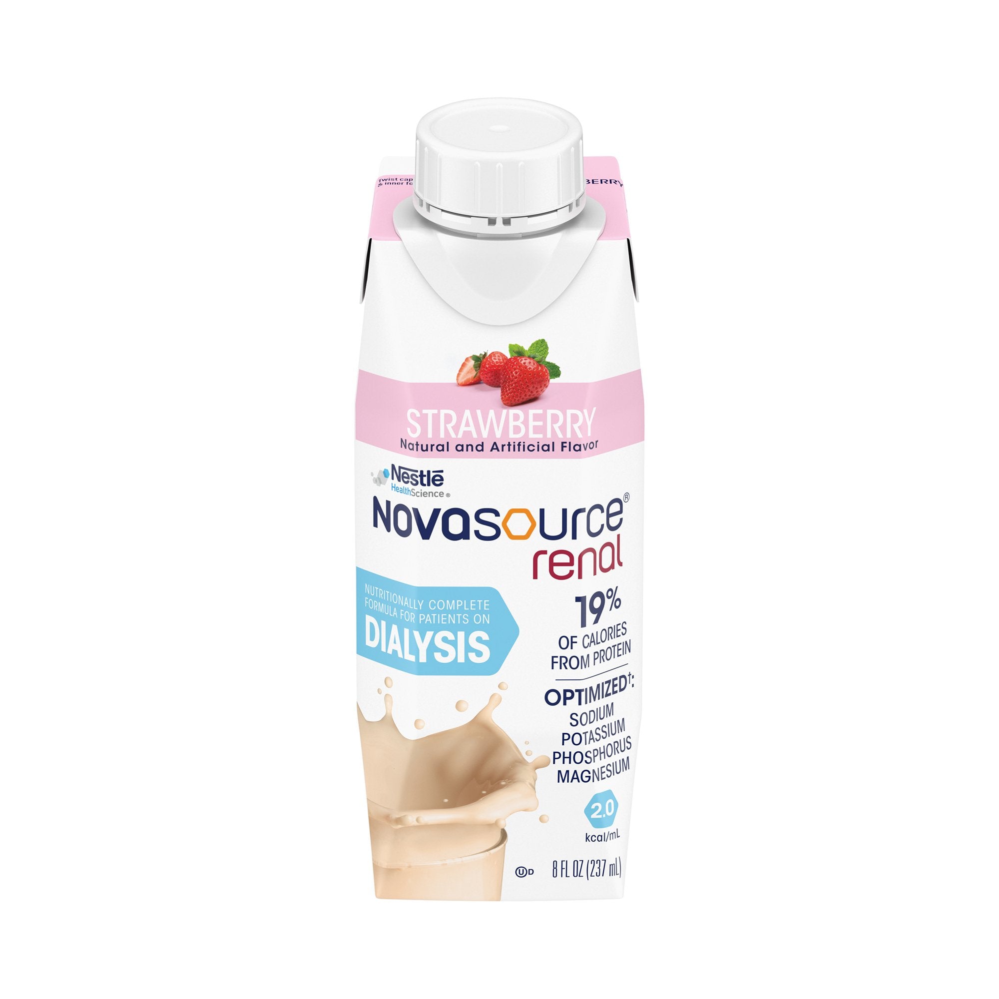 Oral Supplement Novasource® Renal Strawberry Flavor Liquid 8 oz. Carton - image 3