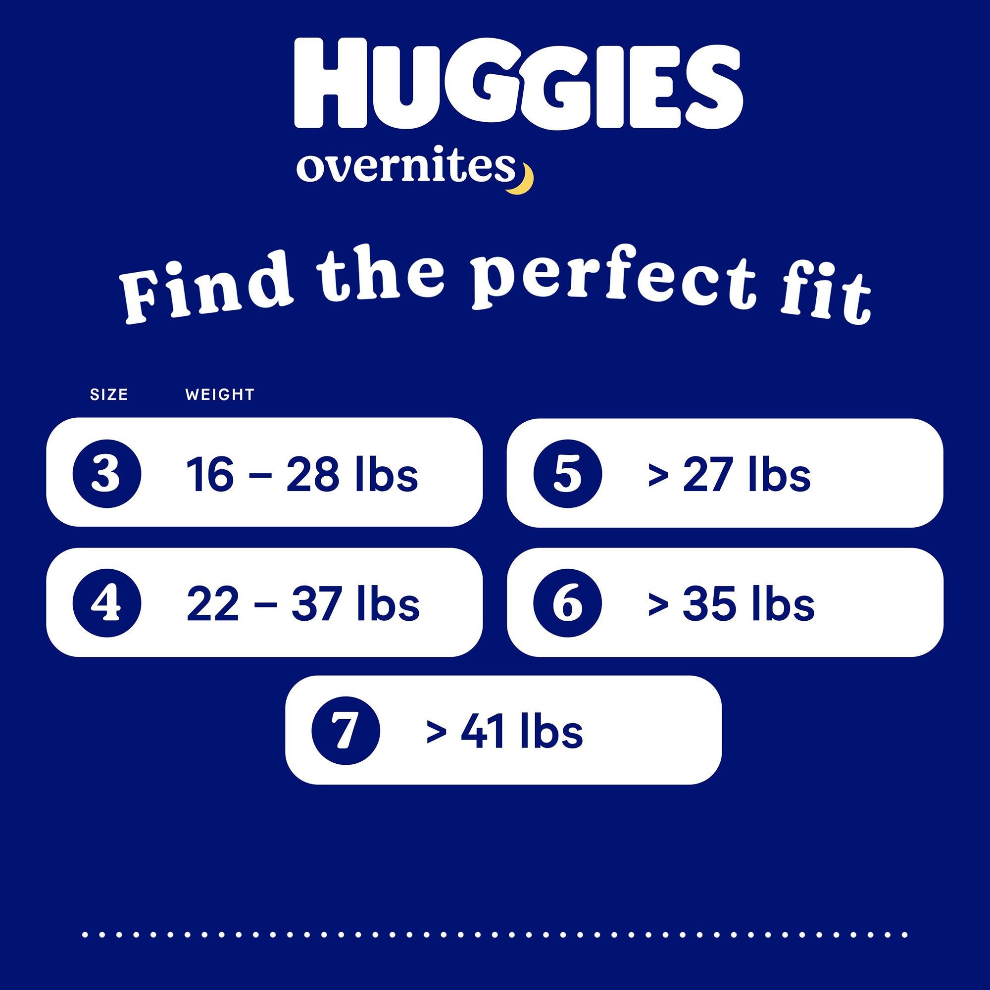 Unisex Baby Diaper Huggies® Overnites Size 7 Disposable Heavy Absorbency - image 2