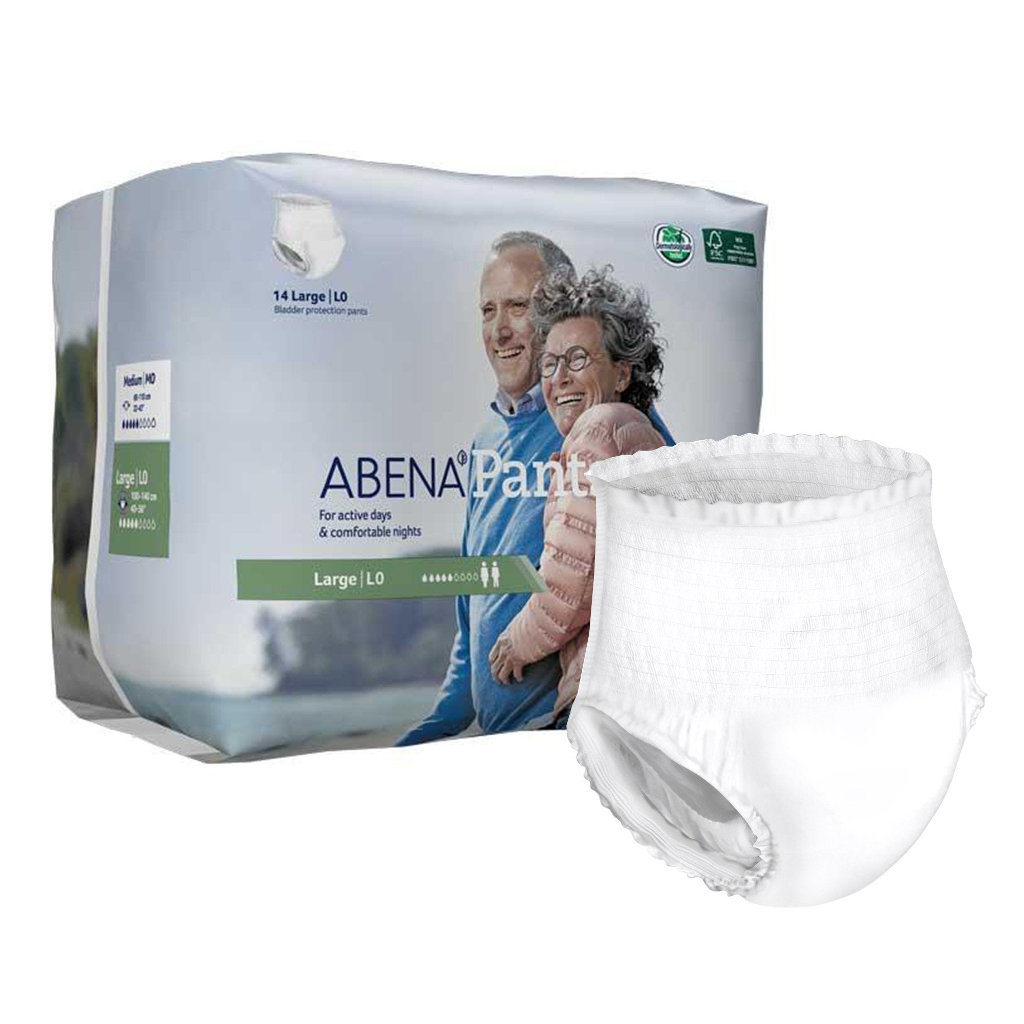 Absorbent Underwear Abena® Pants Pull On with Tear Away Seams Adult Large Unisex Disposable Moderate Absorbency - image 2
