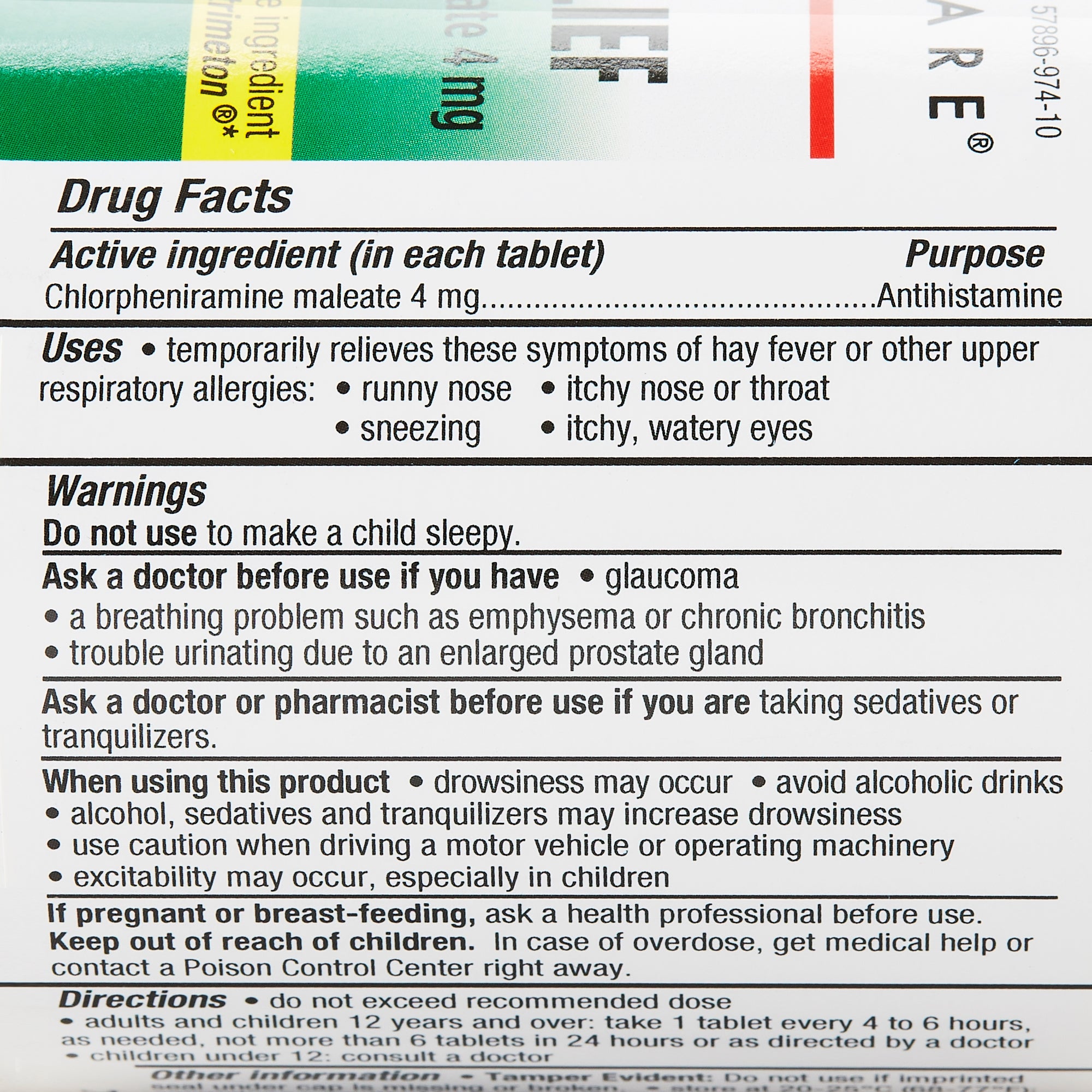 Allergy Relief HEALTHSTAR® 4 mg Strength Tablet 1,000 per Bottle - image 2