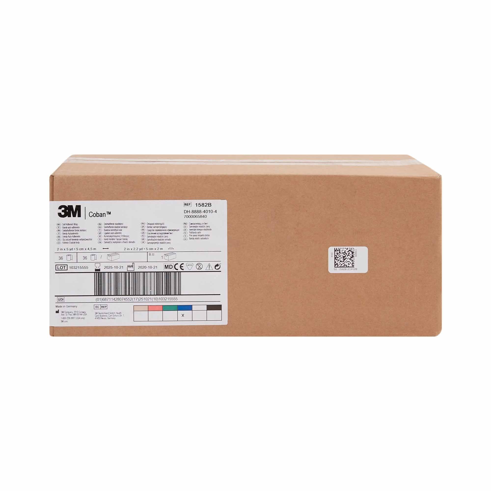 Cohesive Bandage 3M™ Coban™ 2 Inch X 5 Yard Self-Adherent Closure Blue NonSterile Standard Compression - image 6