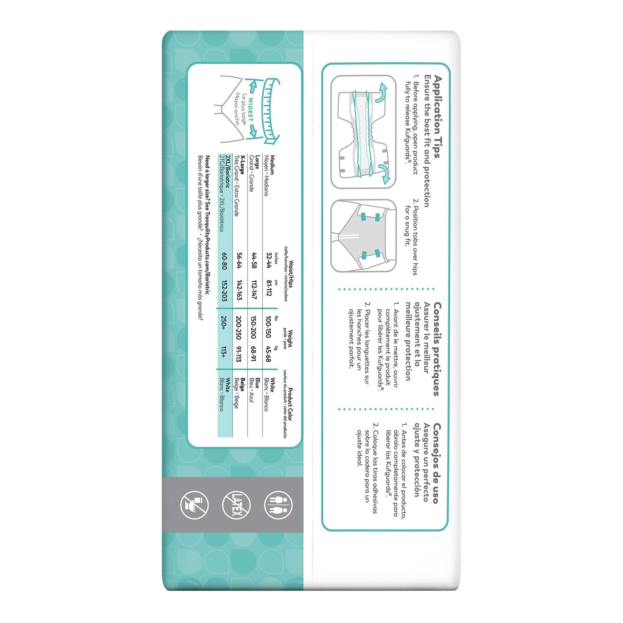 Incontinence Brief Tranquility® Essential Adult 2X-Large Unisex Disposable Heavy Absorbency - image 4