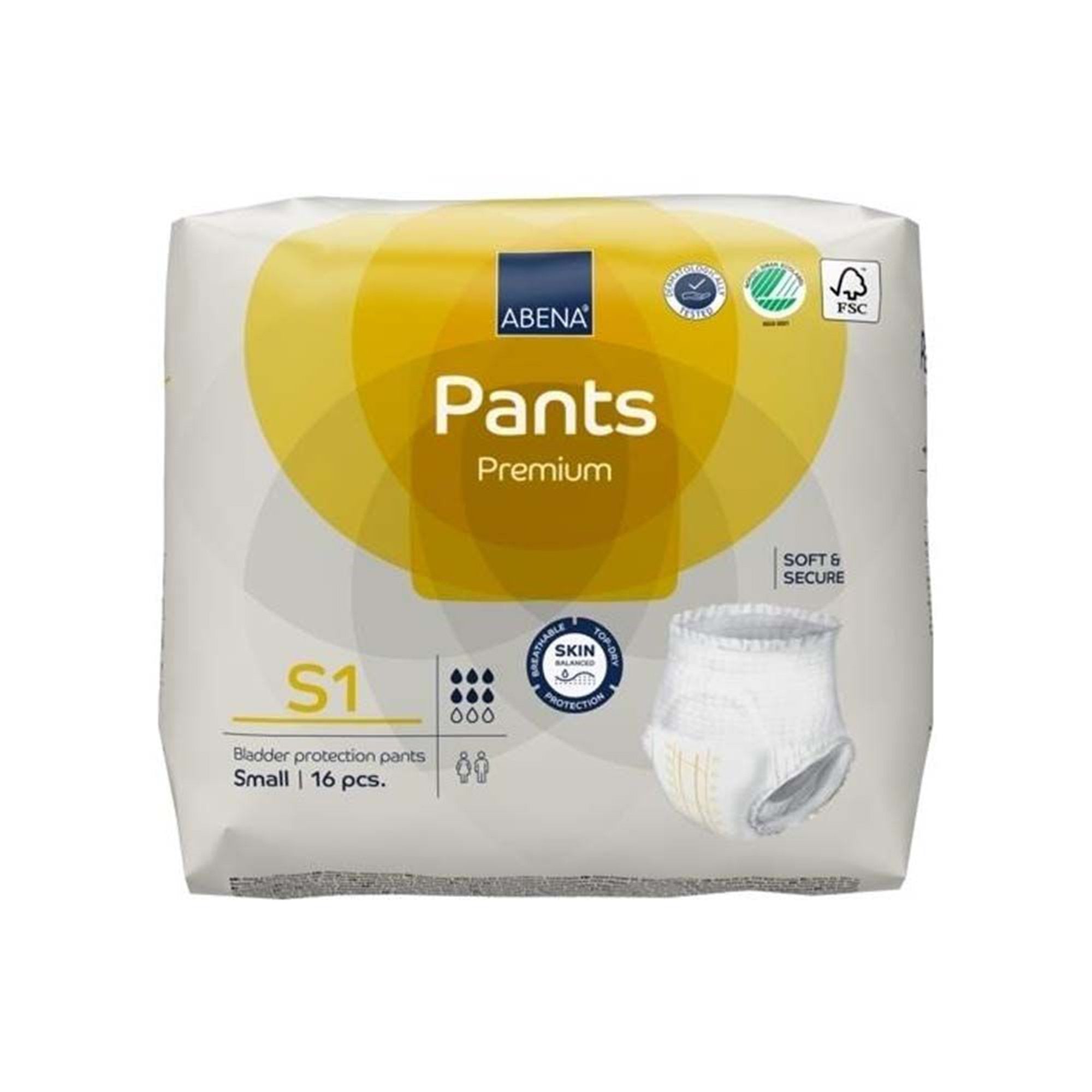 Absorbent Underwear Abena® Premium Pants S1 Pull On with Tear Away Seams Adult Small Unisex Disposable Heavy Absorbency - image 5