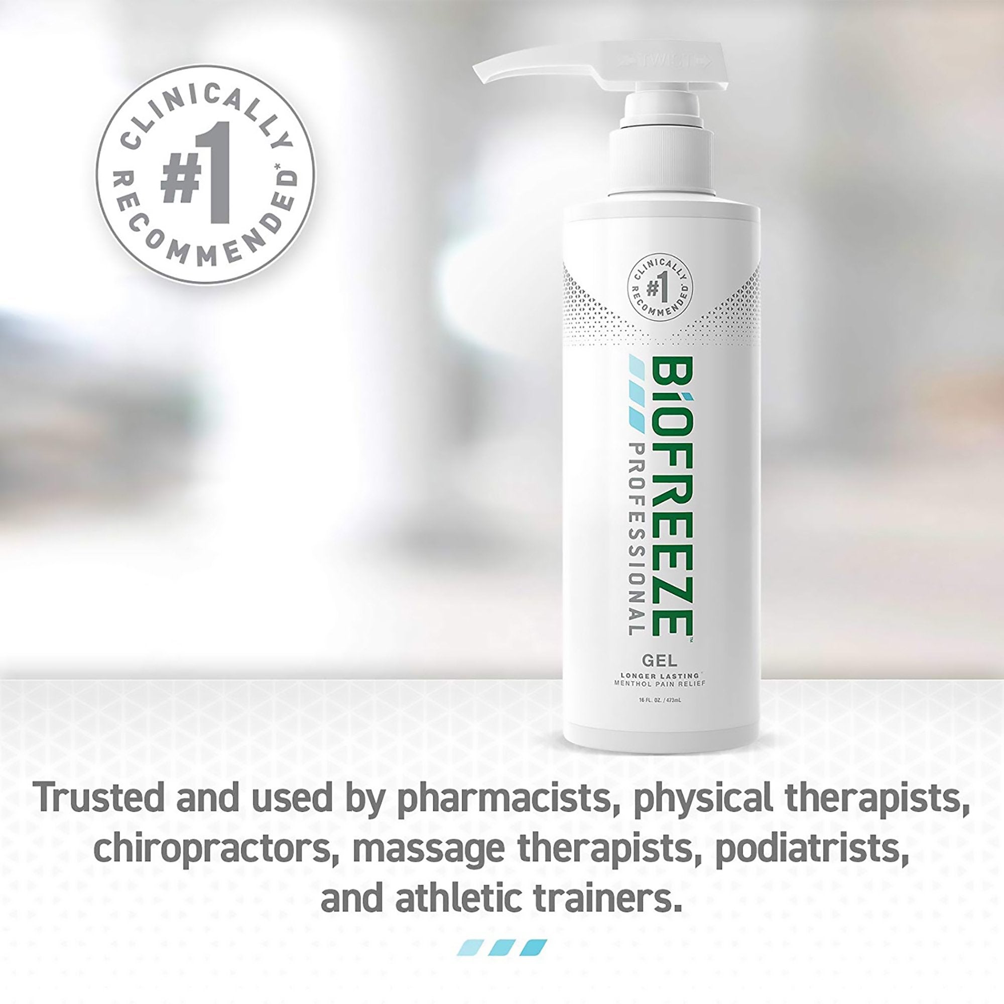 Topical Pain Relief Biofreeze® Professional 5% Strength Menthol Topical Gel 16 oz. - image 3