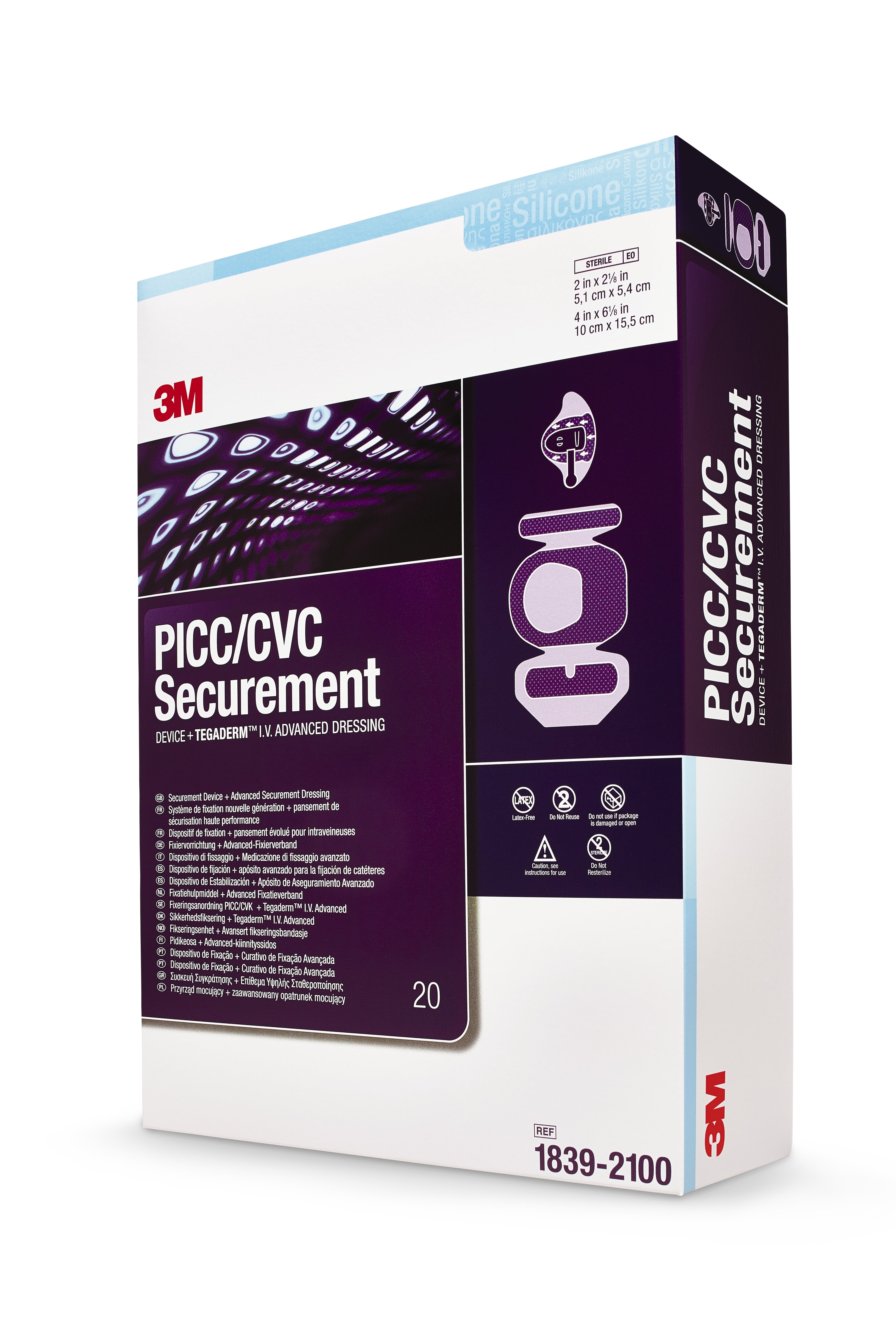 3M™ PICC/CVC Securement Device + Tegaderm™ IV Dressing, 6-1/8 x 4 Inch