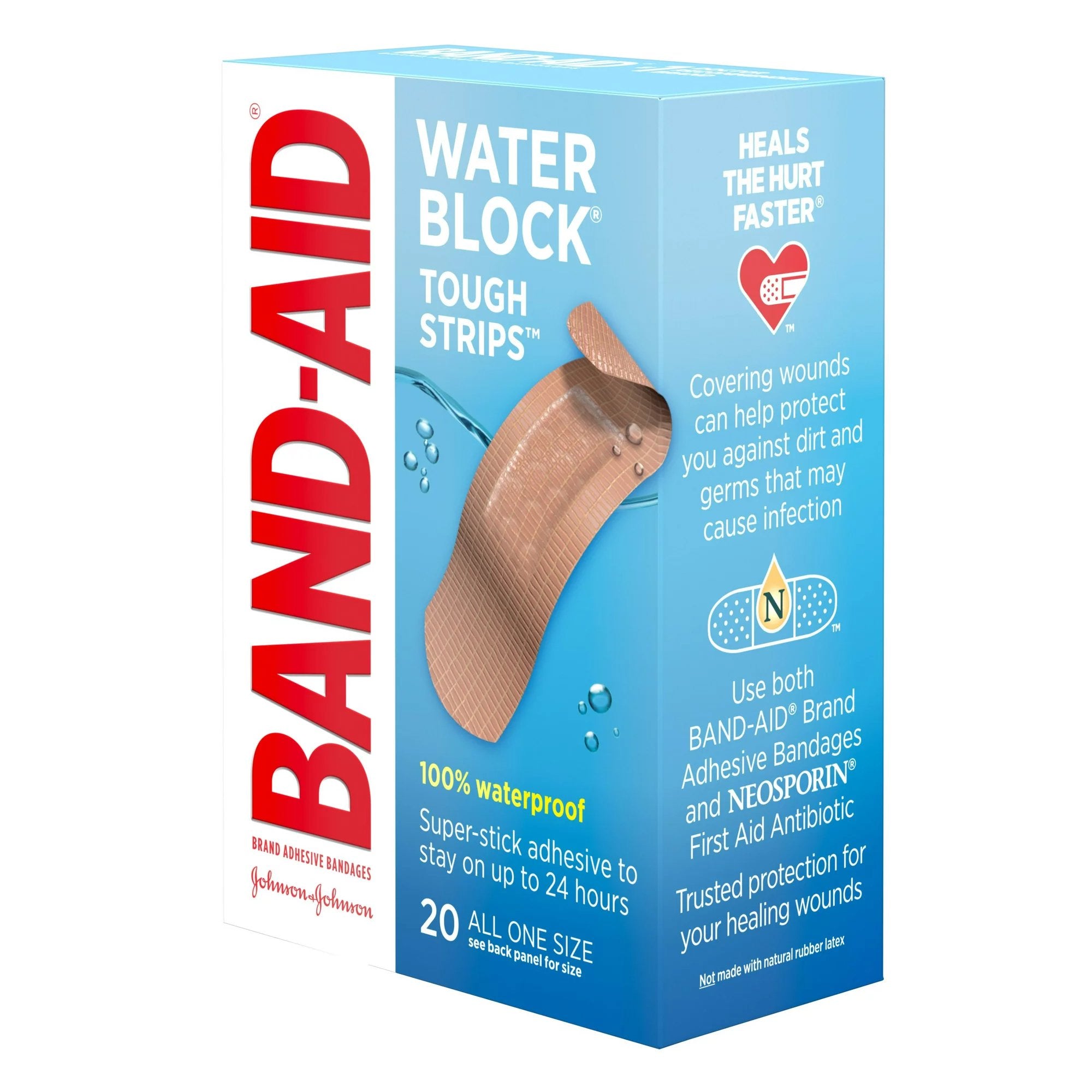 Waterproof Adhesive Strip Band-Aid® Water Block® Tough Strips™ Plastic Tan 1-3/4 X 4 Inch Sterile - image 2