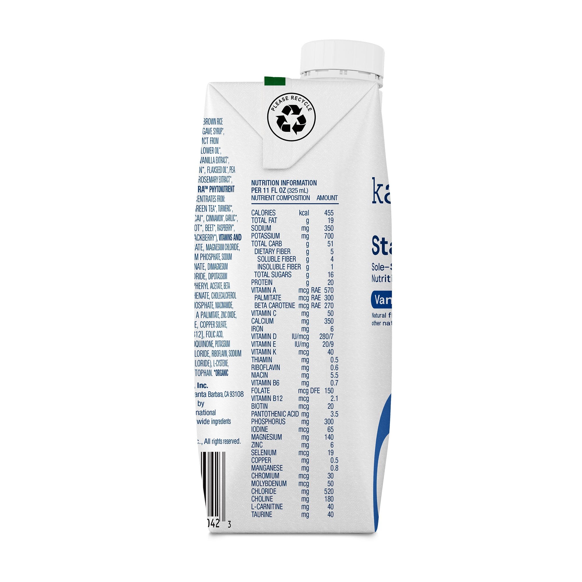 Oral Supplement Kate Farms Standard 1.4 Vanilla Flavor Liquid 11 oz. Carton - image 4