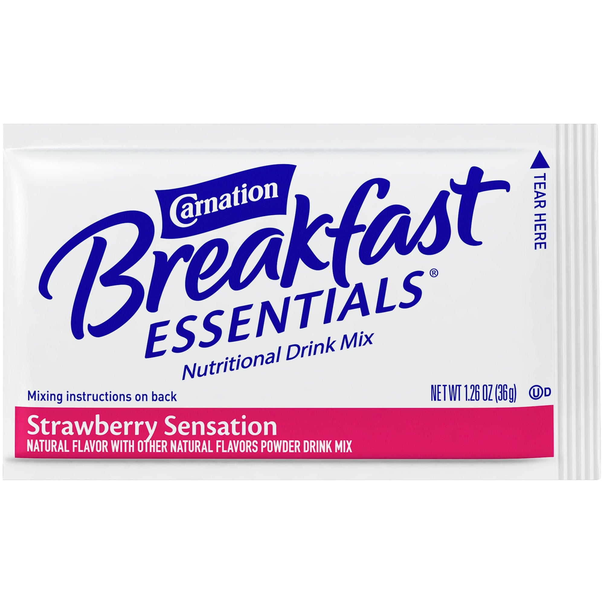 Oral Supplement Carnation Breakfast Essentials® Strawberry Sensation Flavor Powder 1.26 oz. Individual Packet - image 2