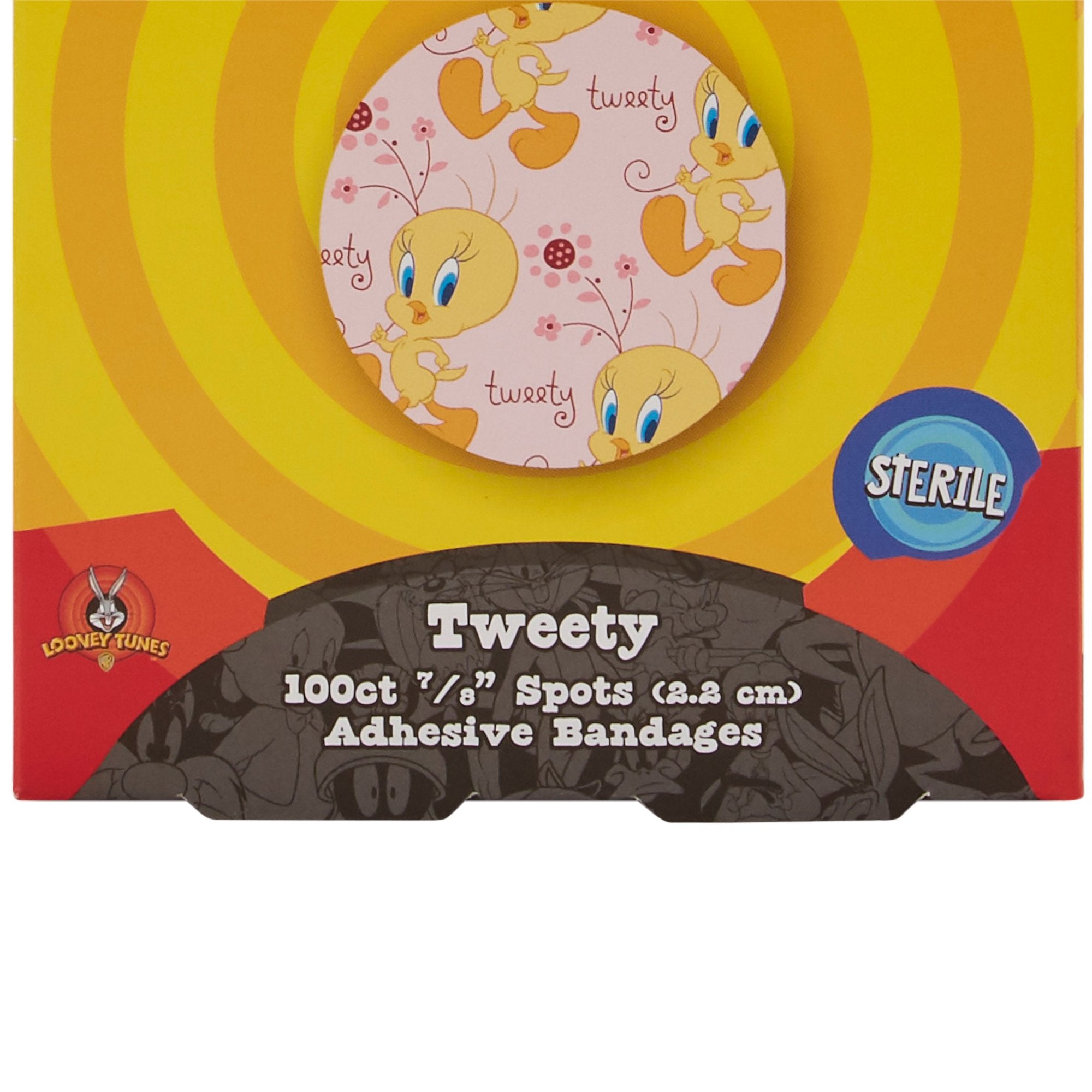 Adhesive Spot Bandage Looney Tunes™ Plastic Kid Design (Tweety) 7/8 Inch Diameter Sterile - image 4