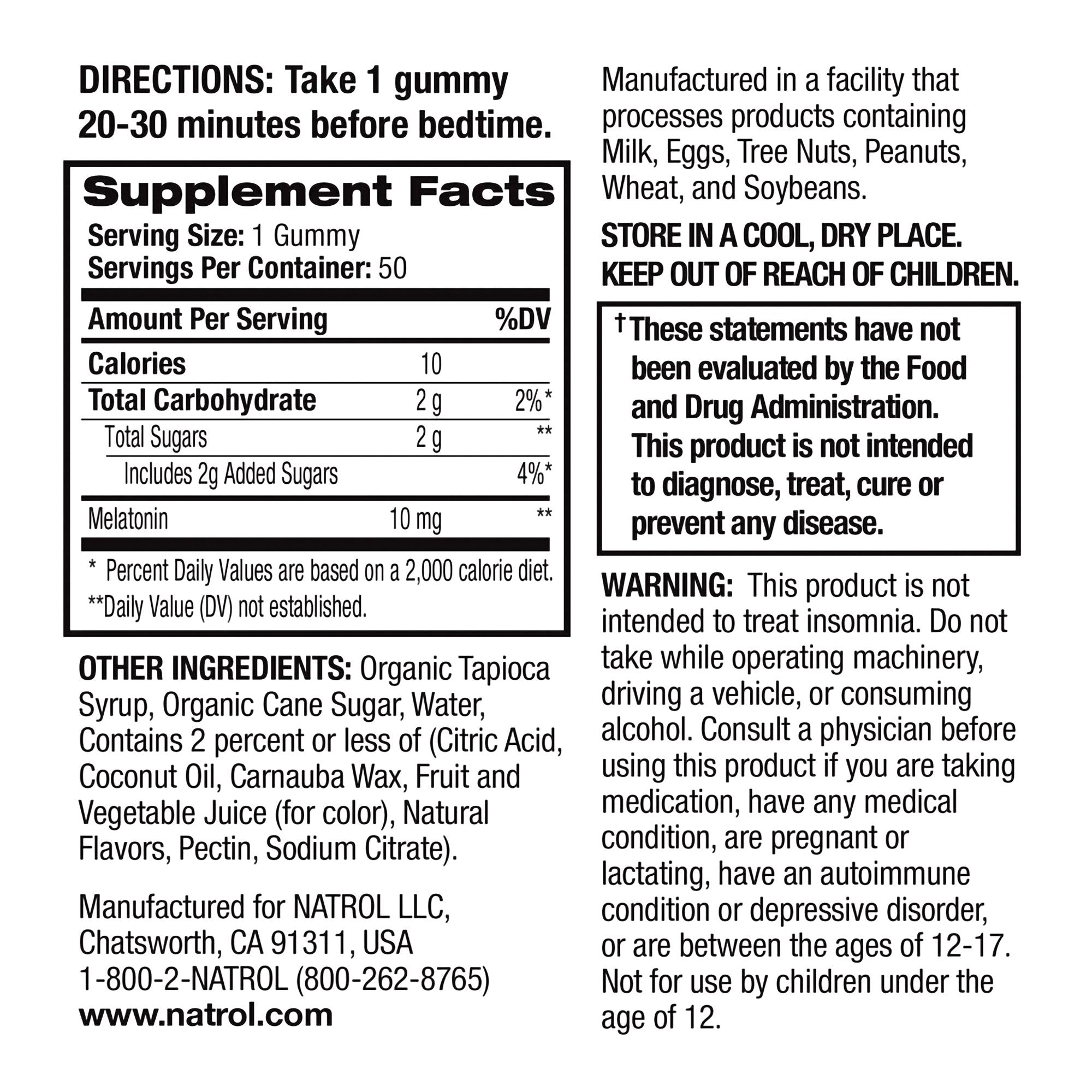 Natural Sleep Aid 50 per Bottle Gummy - image 5