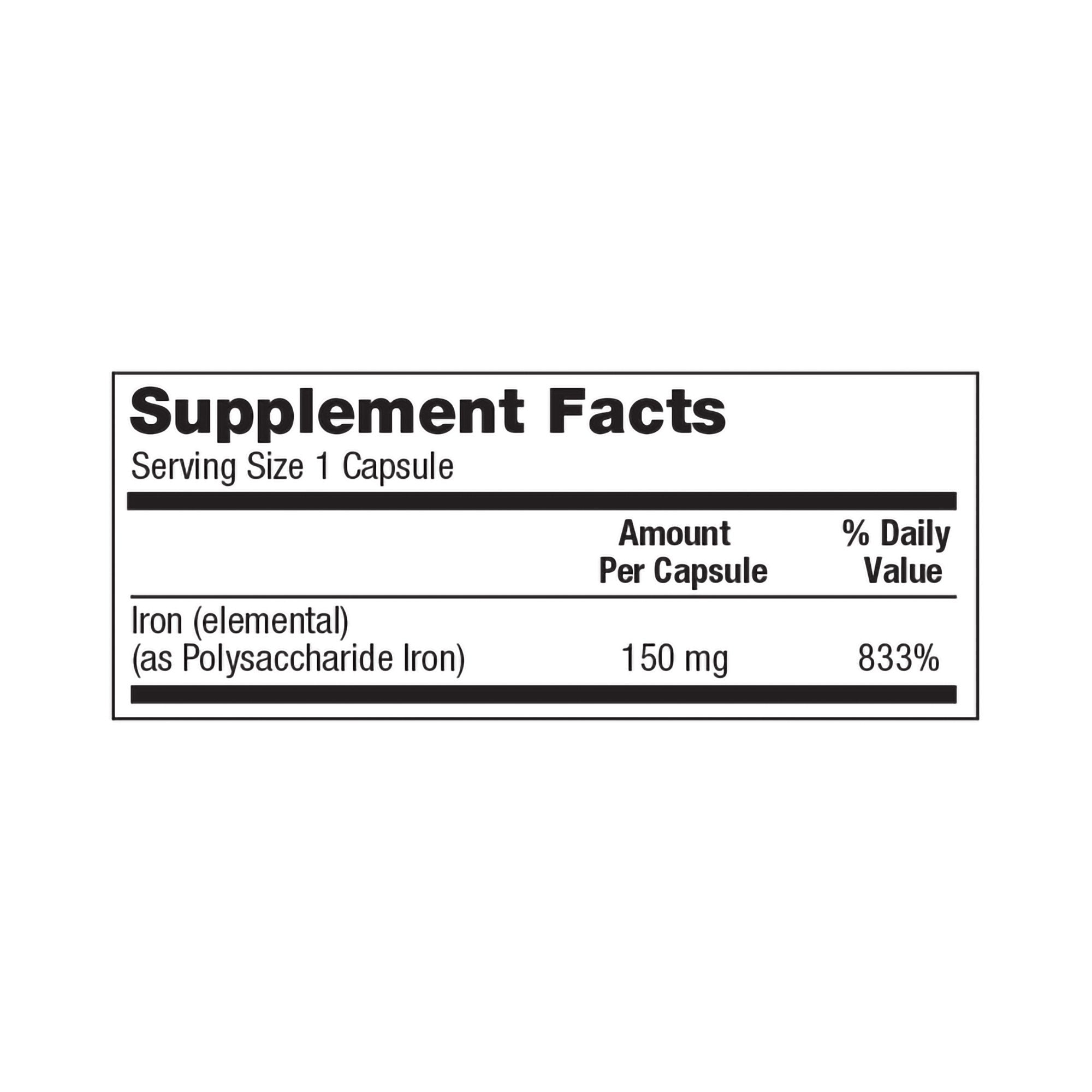 Mineral Supplement Geri-Care® Iron 150 mg Strength Capsule 100 per Bottle - image 10