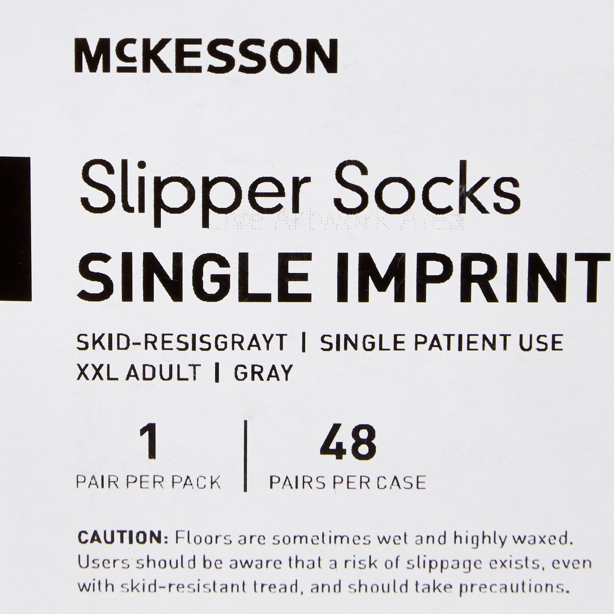 Slipper Socks McKesson Unisex Adult 2X-Large Single Tread Single Patient Use Gray - image 5