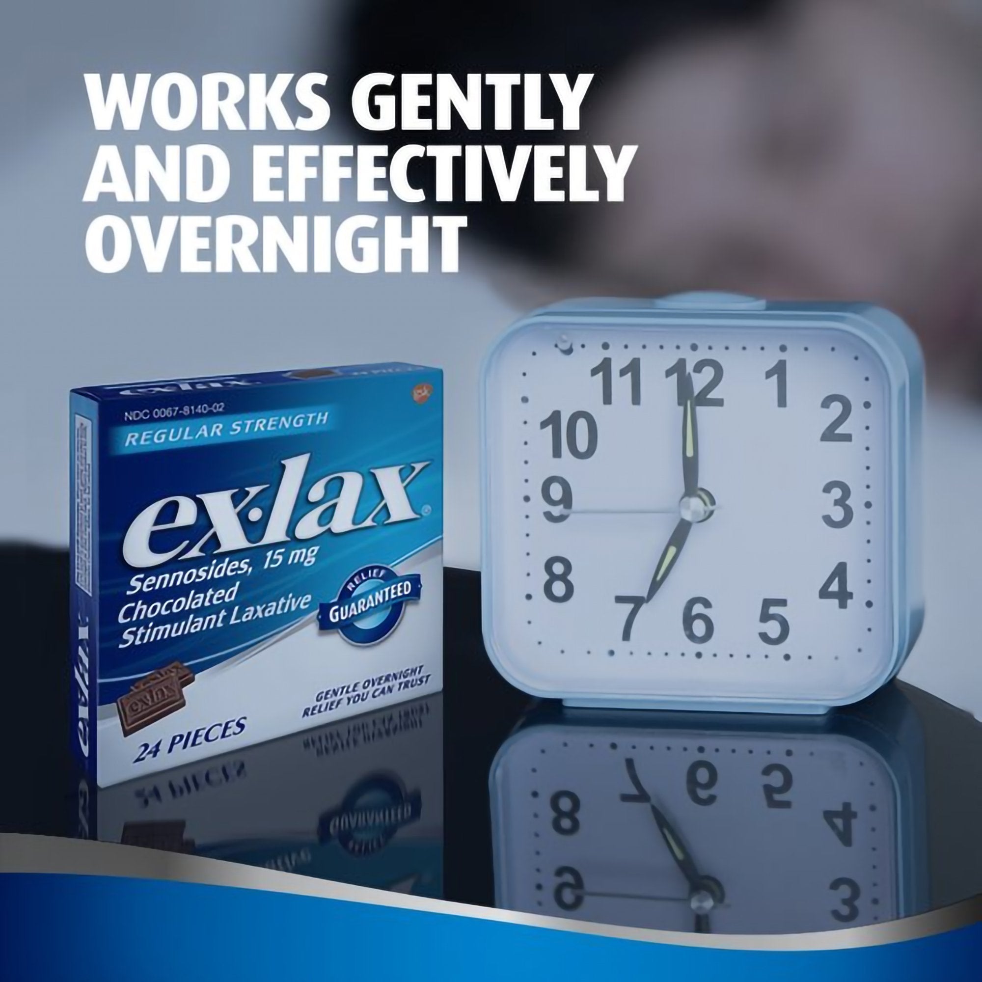 Laxative Ex-lax® Chocolate Flavor Tablet 48 per Box 15 mg Strength Sennosides - image 4