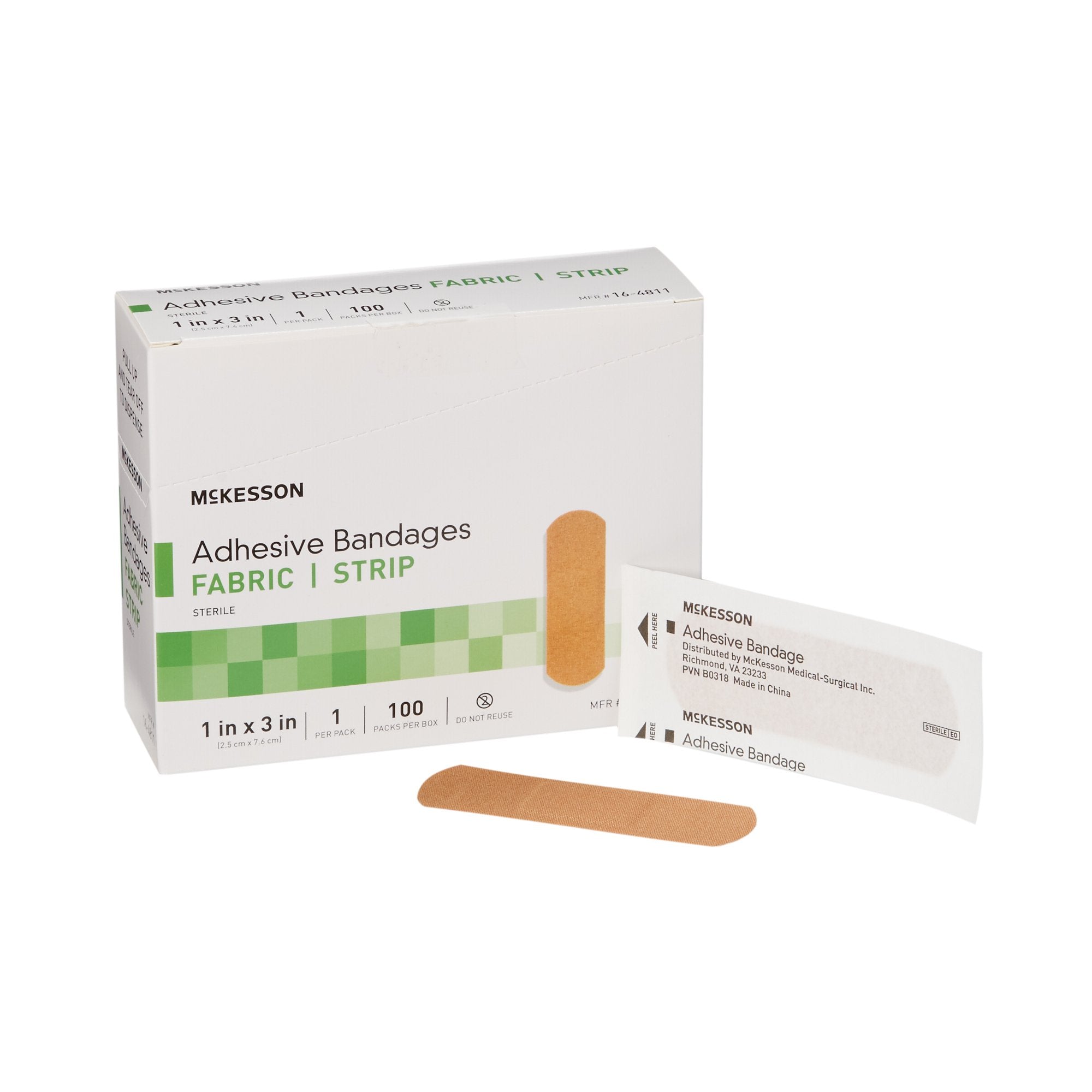 Adhesive Strip McKesson Fabric Tan 1 X 3 Inch Sterile - image 2